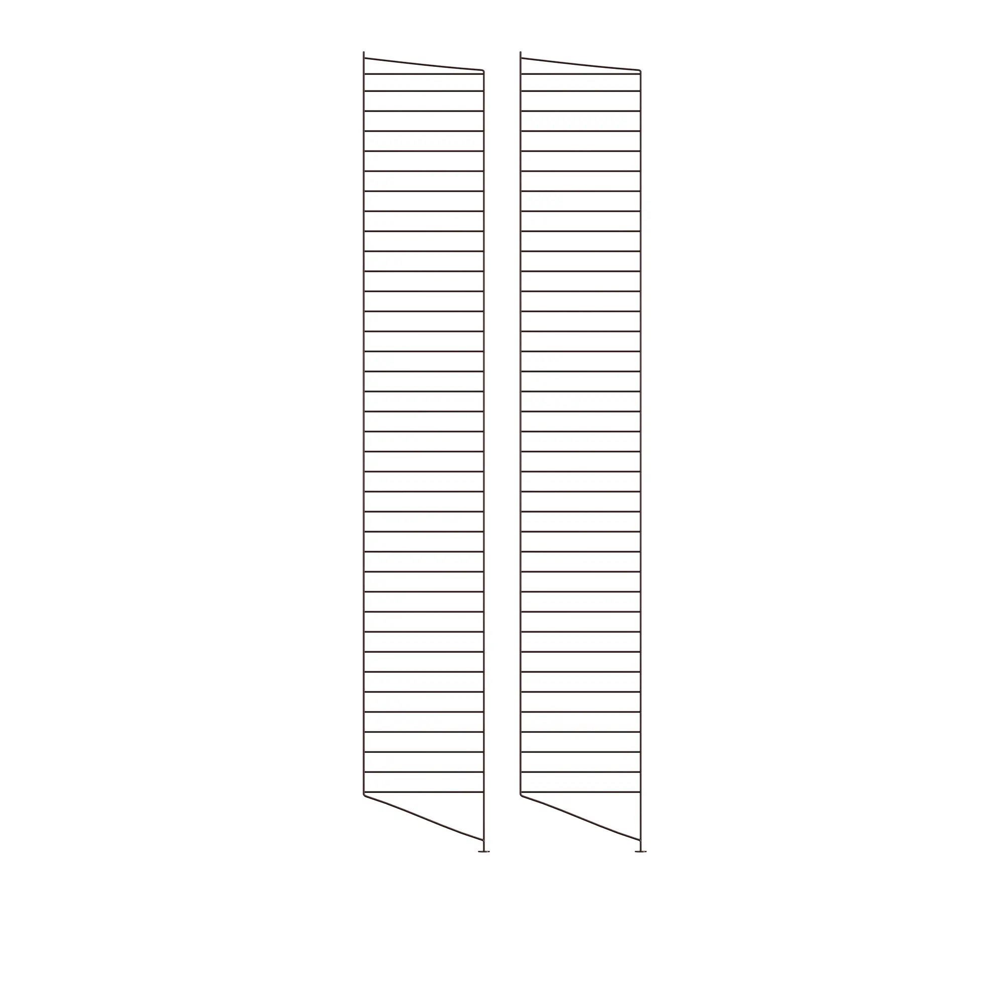 Golvgavel 200 x 30 cm 2-pack mörkbrun