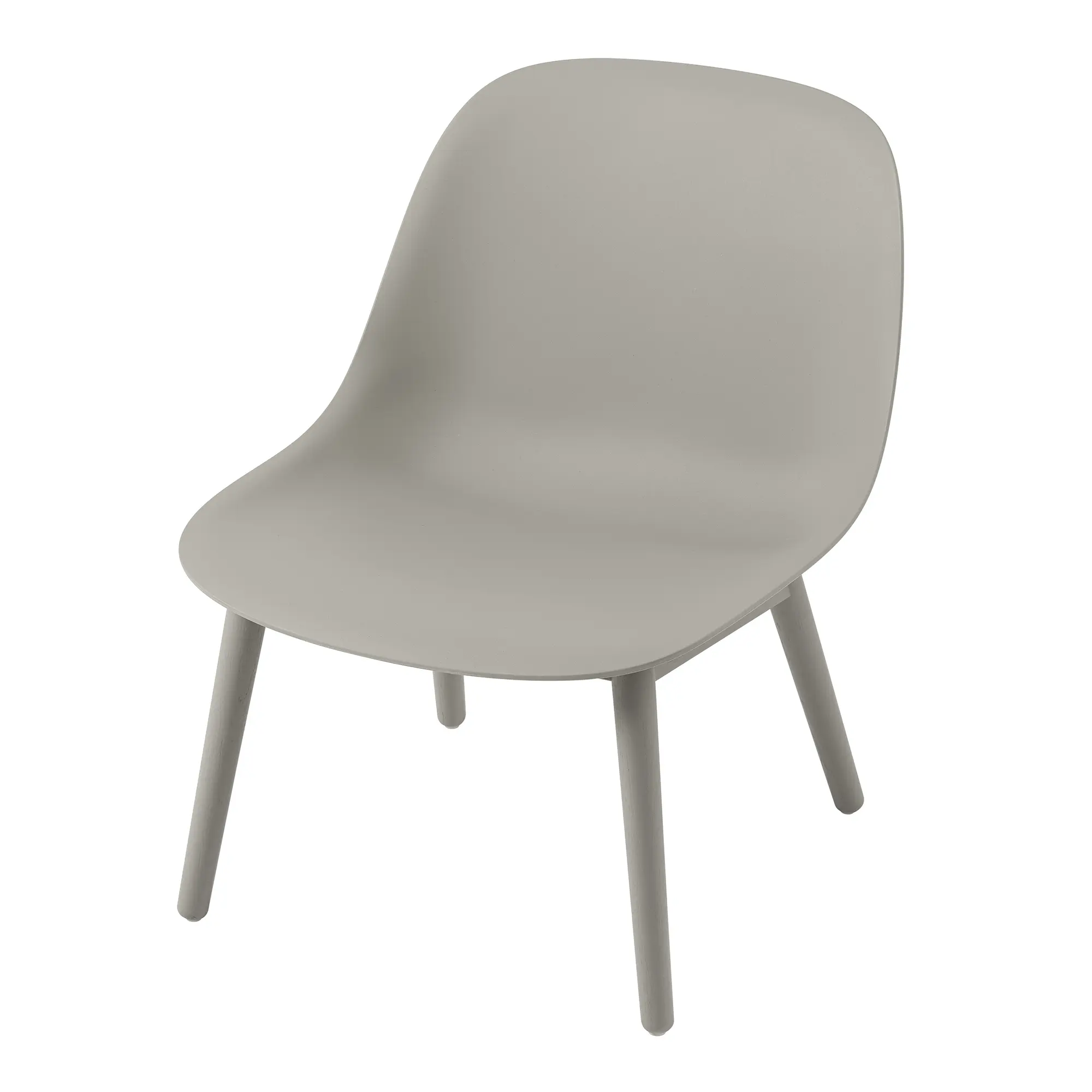 Fiber Lounge Chair Wood Base