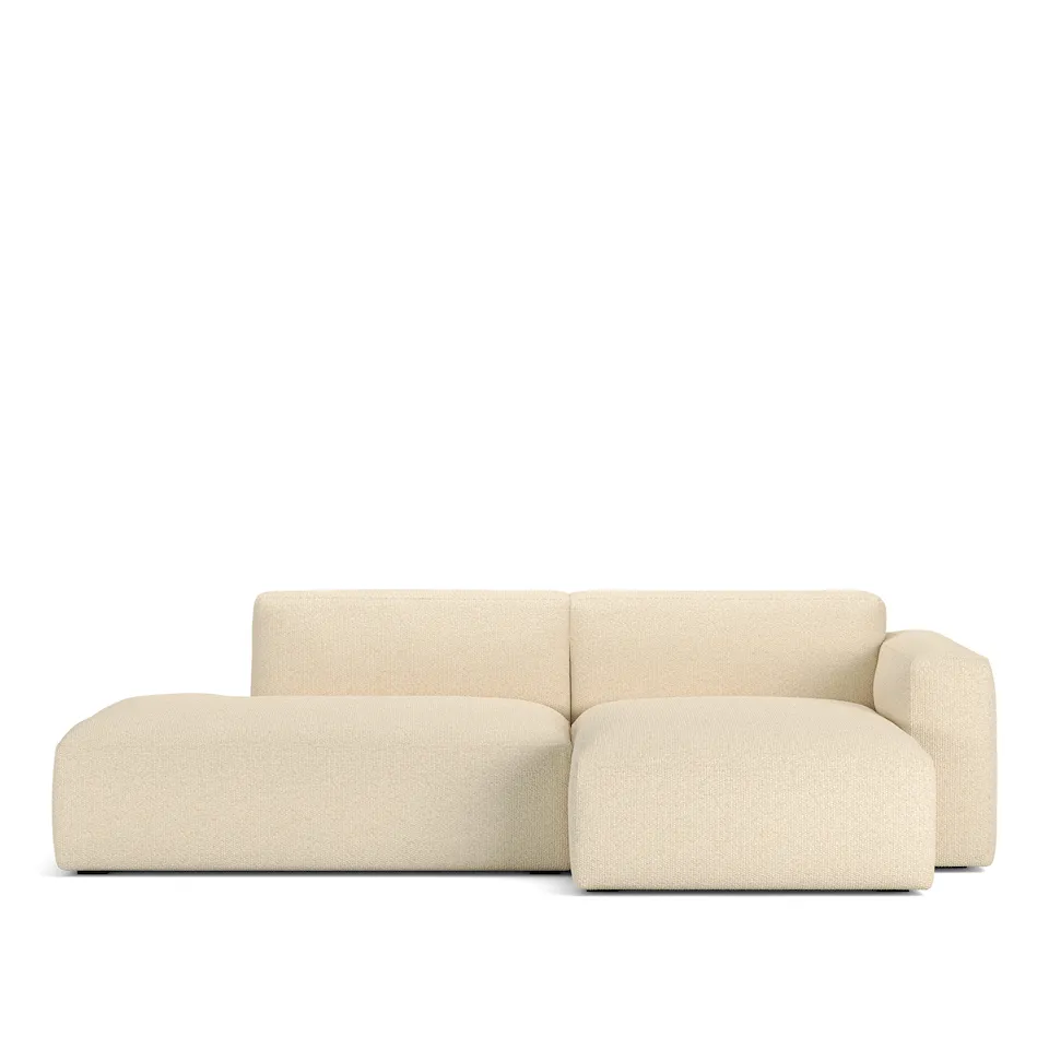 Brick 2-Seater Chaise Lounge Open End Left, Emmi 30