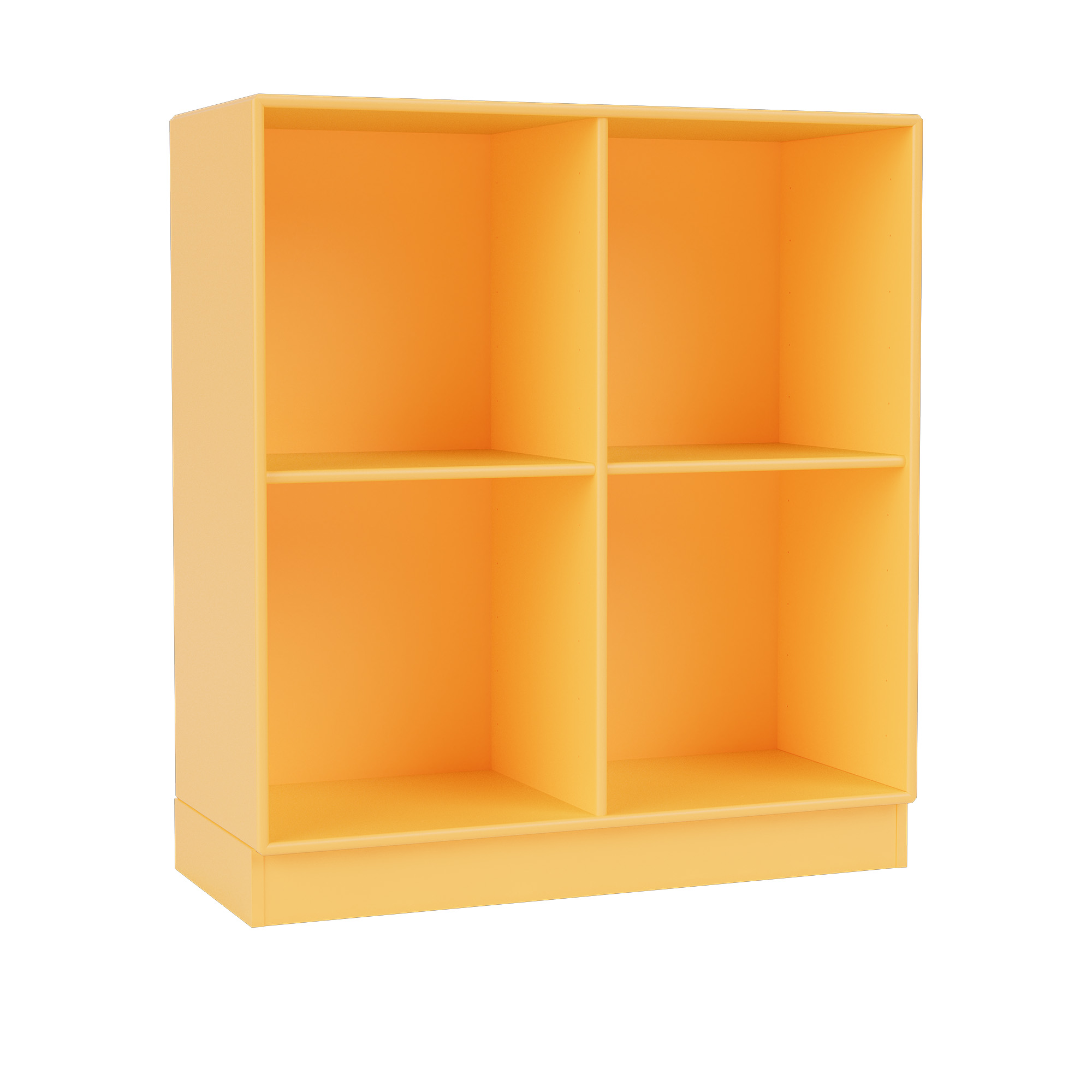 montana - show bookcase 166-acacia 07 plinth 7 cm - hyllor & hyllsystem - peter j. lassen - gul - trä