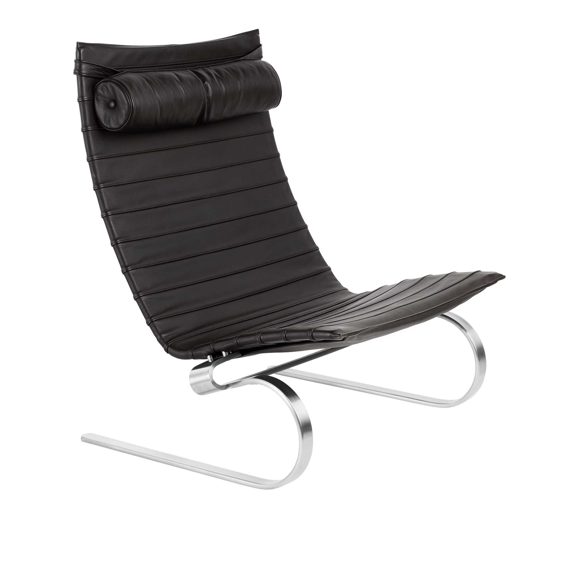 Fritz Hansen - PK20, Läder, Grace Black - Fåtöljer - Poul Kjærholm - Svart - Läder/Metall | Möbler - Fåtöljer Och Puffar - Fåtöljer | Möbelexperten