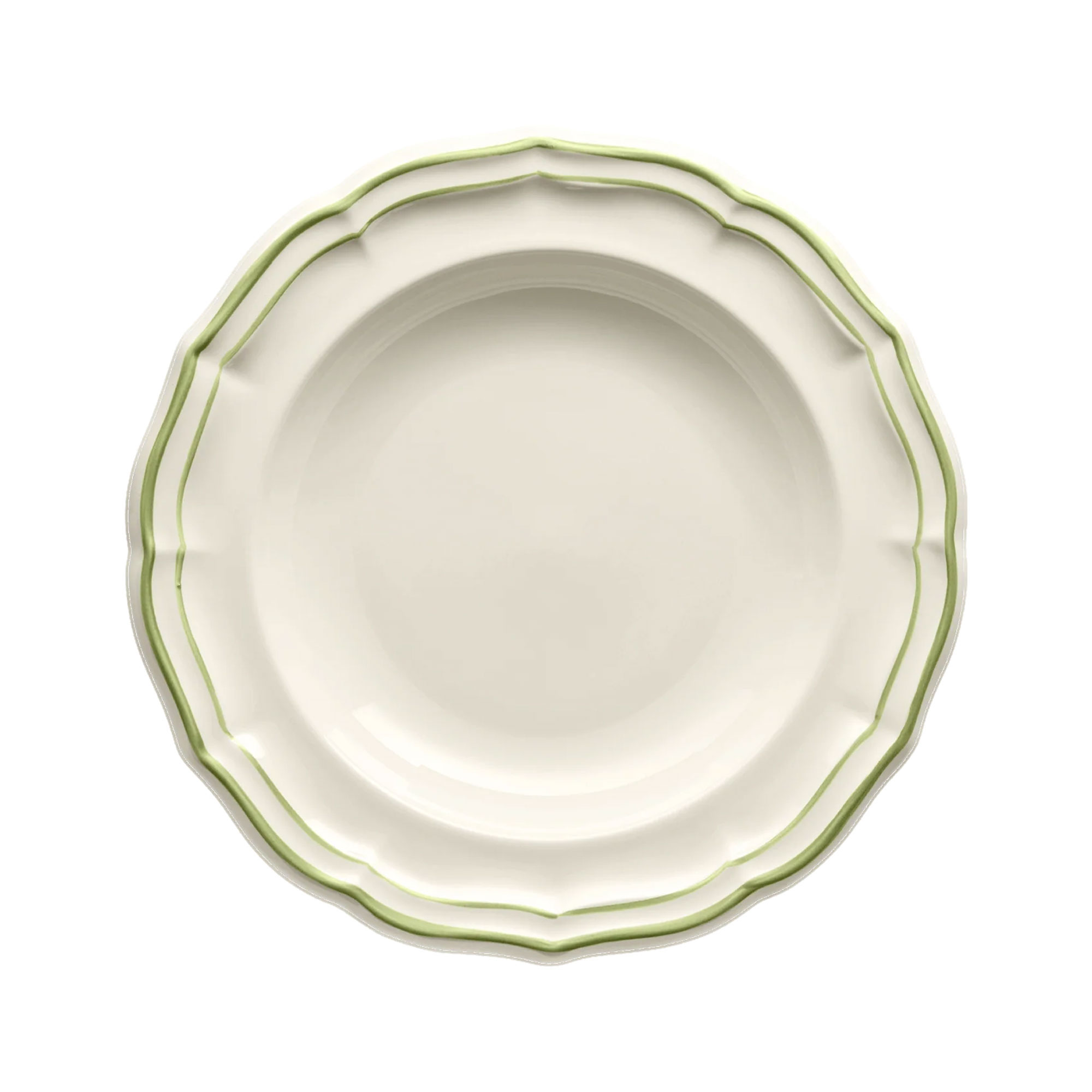 Gien -  Filet djup tallrik 4-pack grön - Djupa tallrikar - Grön - Keramik