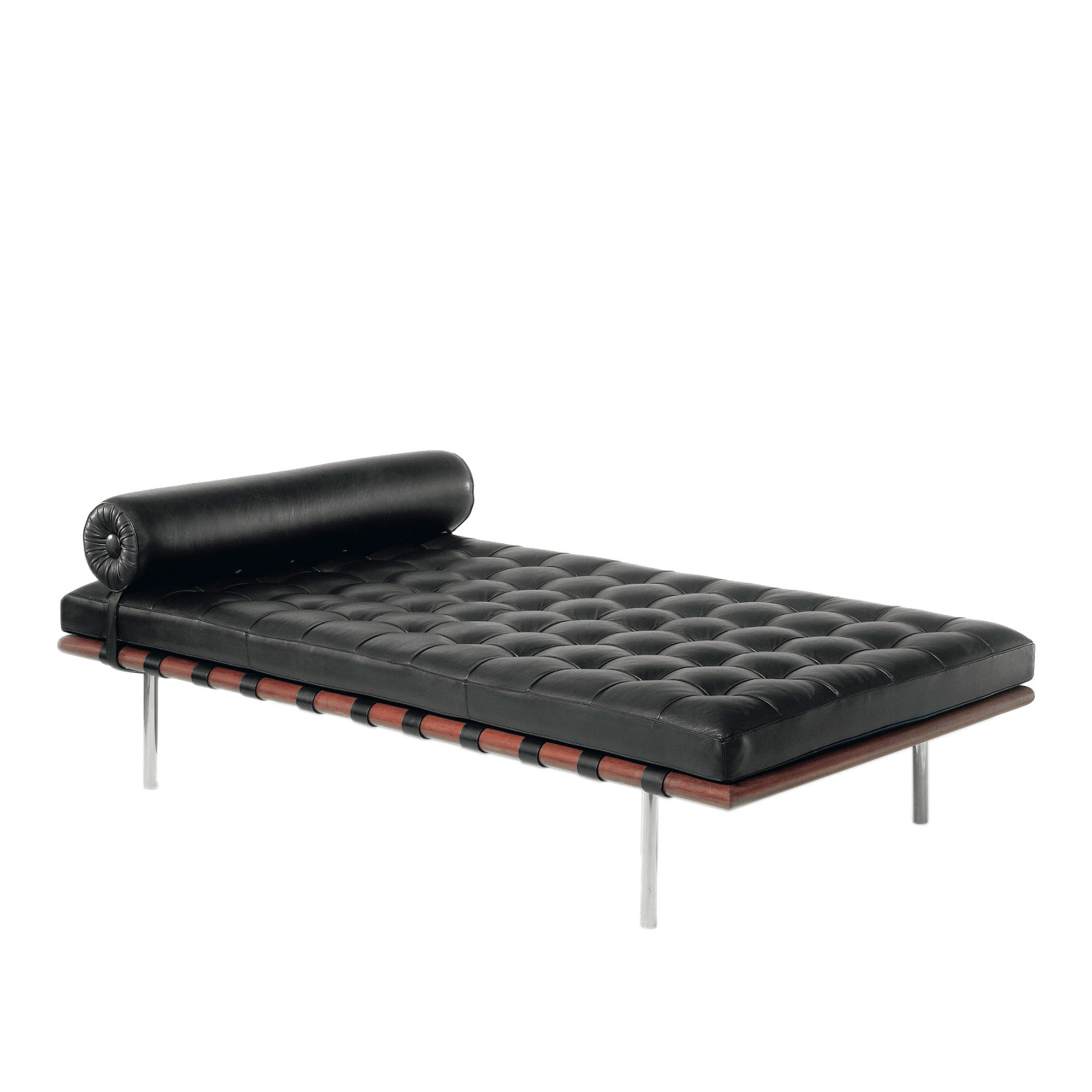 Knoll - Barcelona Day bed, Läder: Kat. W Volo - VOBLK - Dagbäddar - Ludwig Mies van der Rohe - Svart | Möbler - Soffor Och Dagbäddar - Dagbäddar | Möbelexperten
