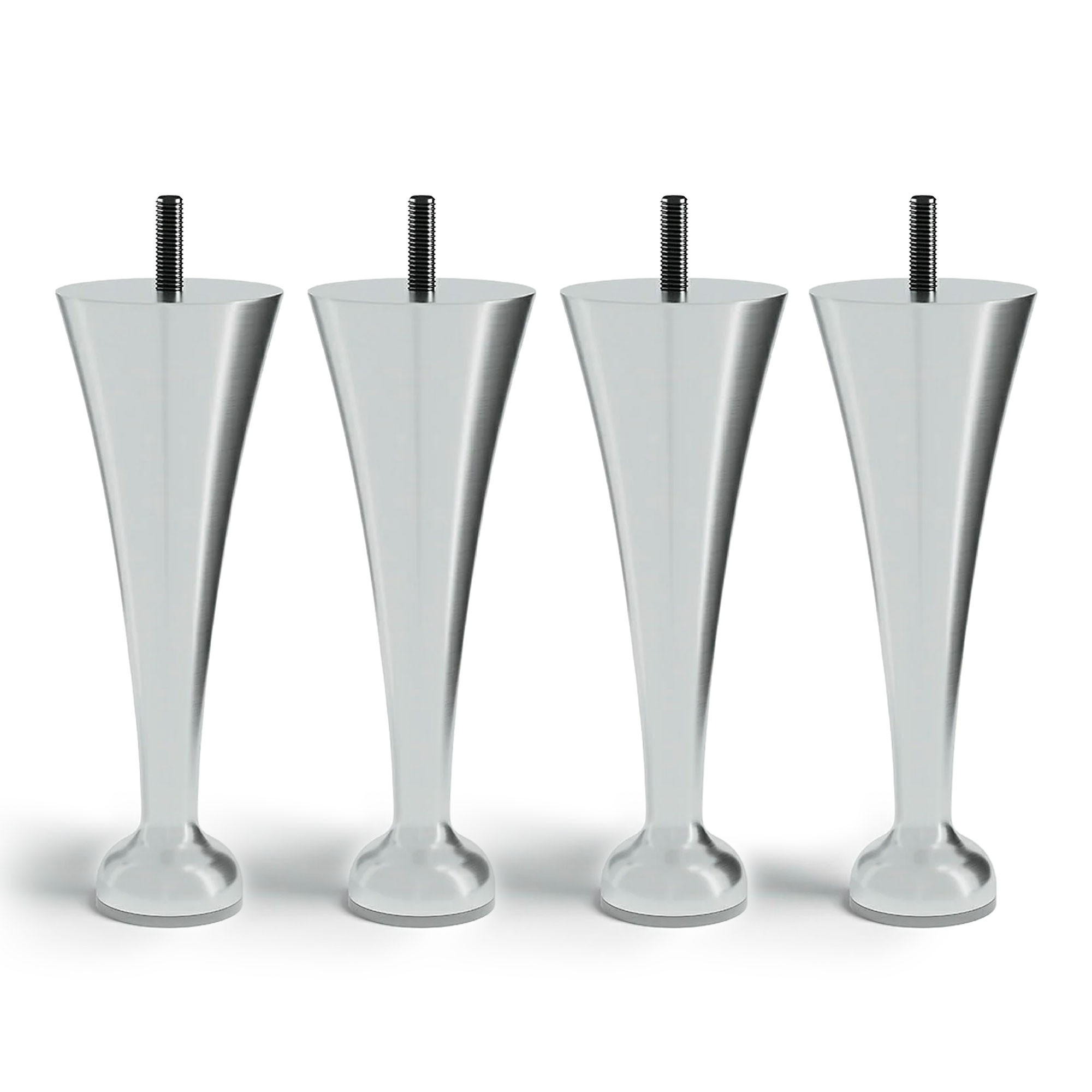 Carpe Diem Beds - Classic sängben aluminium 4-pack 17 cm - Sängben - Silver | Möbler - Sängar Och Tillbehör - Sängben | Möbelexperten
