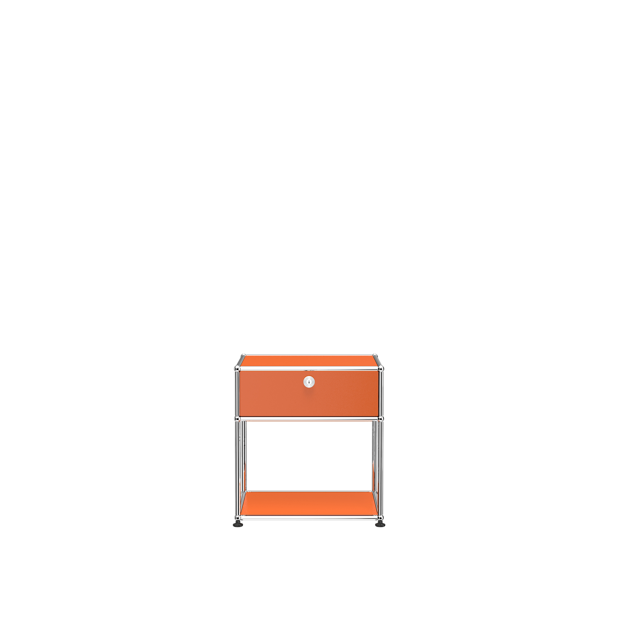 USM - USM Haller 52 Side table, Pure Orange - Sängbord - Fritz Haller,Paul Schärer - Orange - Metall