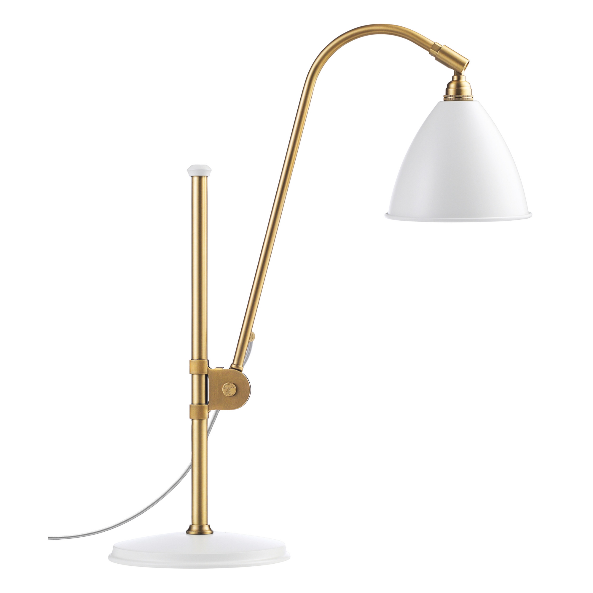 Gubi - Bestlite - BL1 Bordslampa, Mässingbas, Finish: Matt White - Bordslampor - Robert Dudley Best - Vit