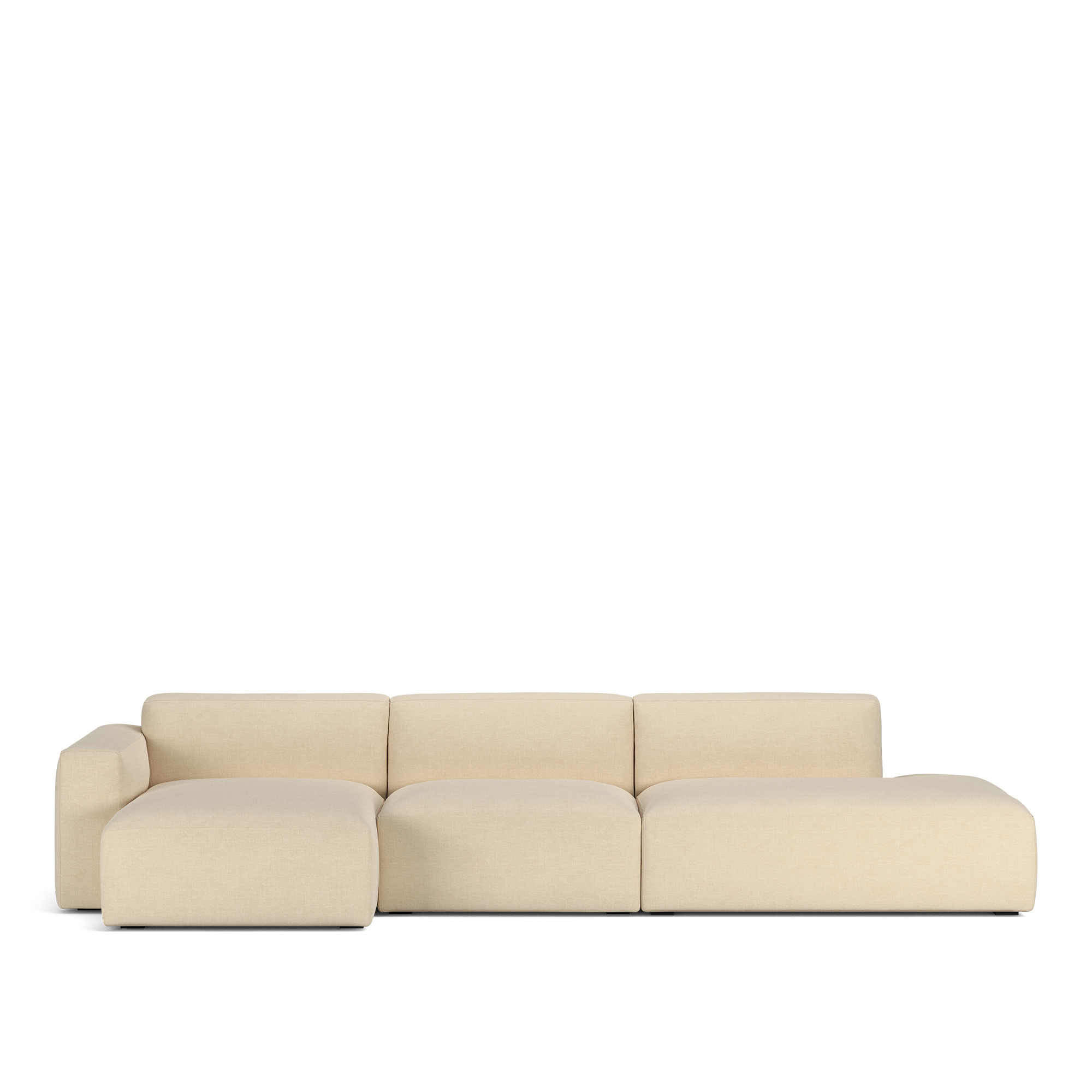 NOGA - Brick 3-Seater Chaise Lounge Open End Right Sienna 101 Fixed Upholstery - Soffor