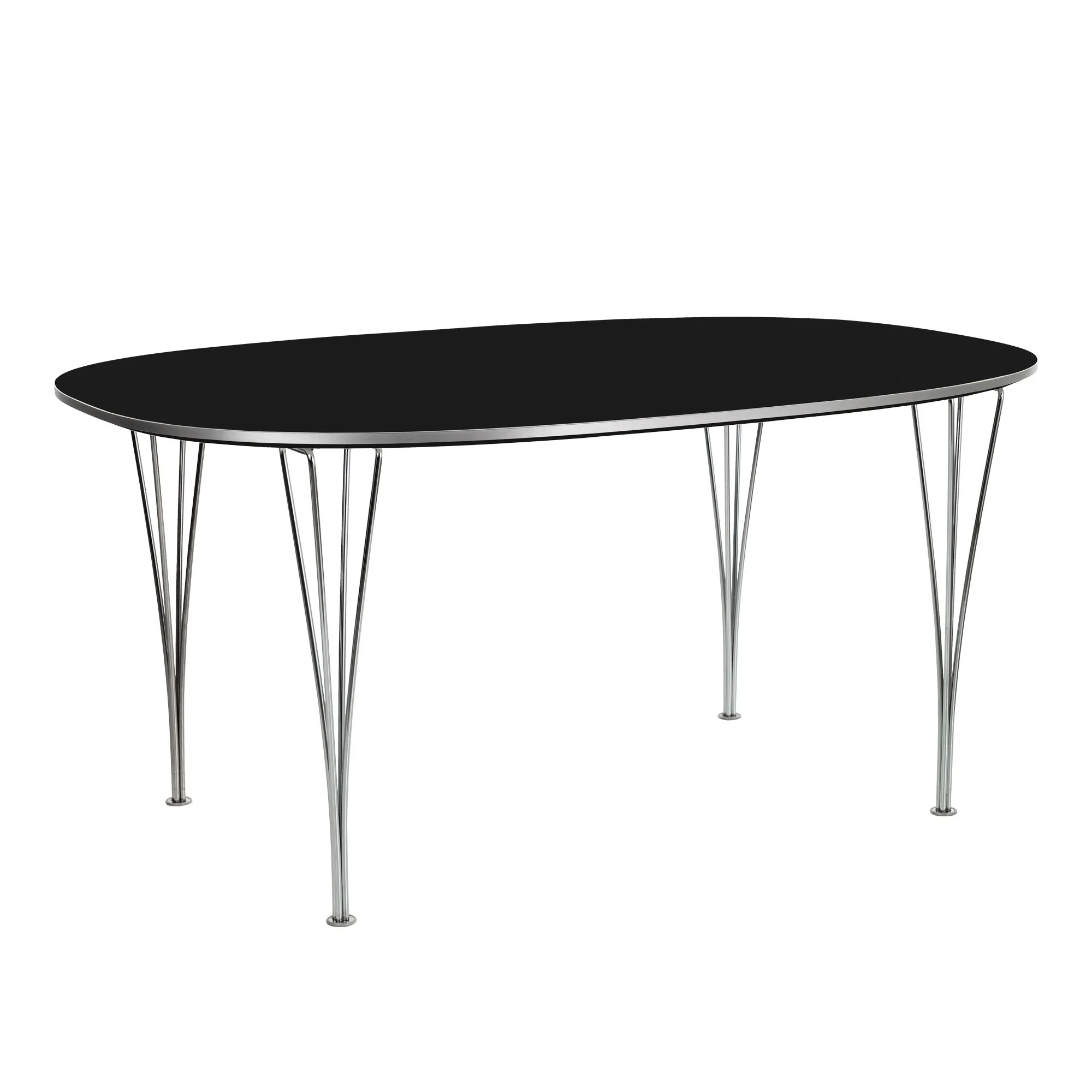 B611 Superellips matbord 90 x 135 cm Chrome