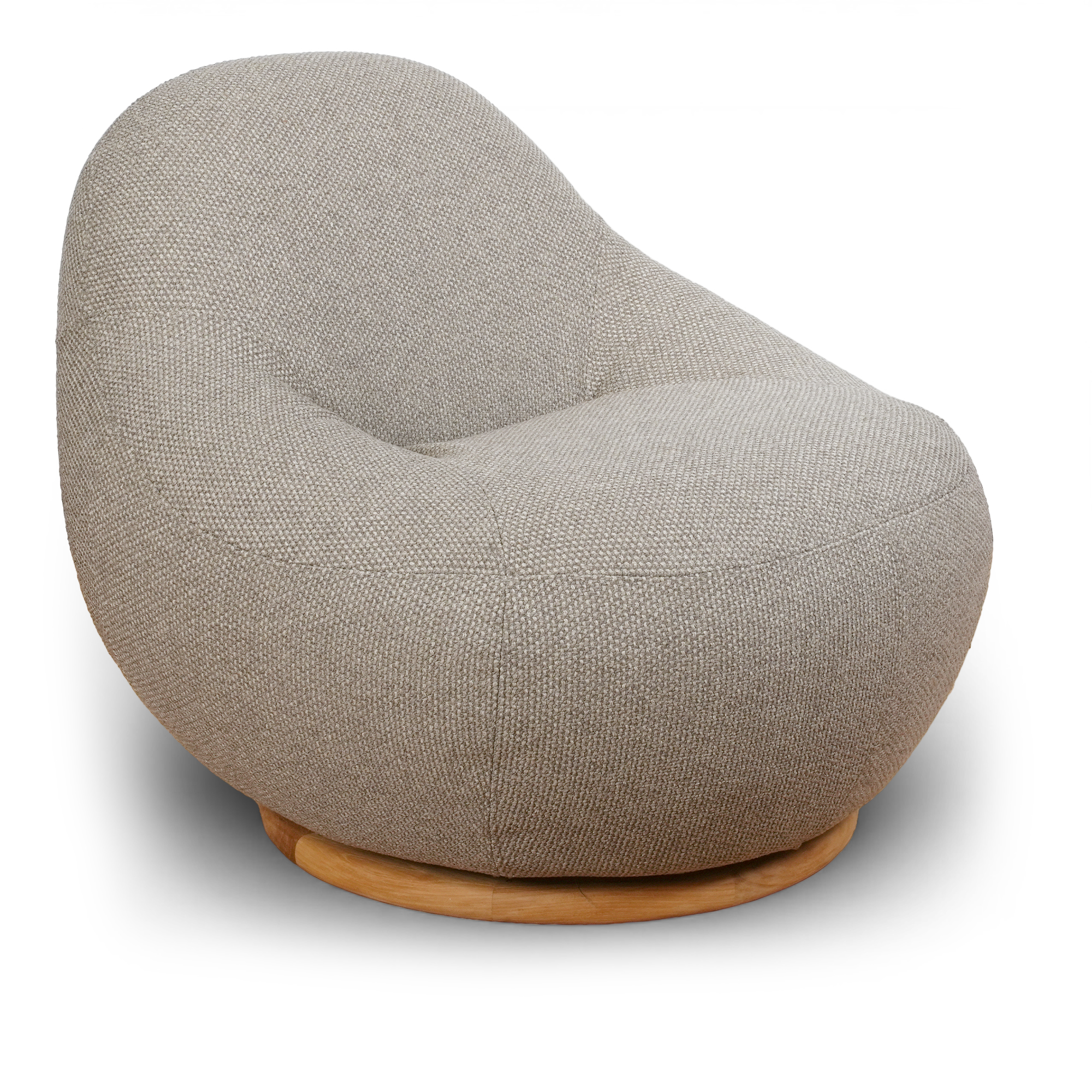 Cane-Line - Gem lounge chair teak swivel – Light brown, Cane-line Rise - Fåtöljer utomhus - Brun,Beige,Grå - Trä/Textilmaterial | Utemöbler - Loungemöbler - Fåtöljer Utomhus | Möbelexperten