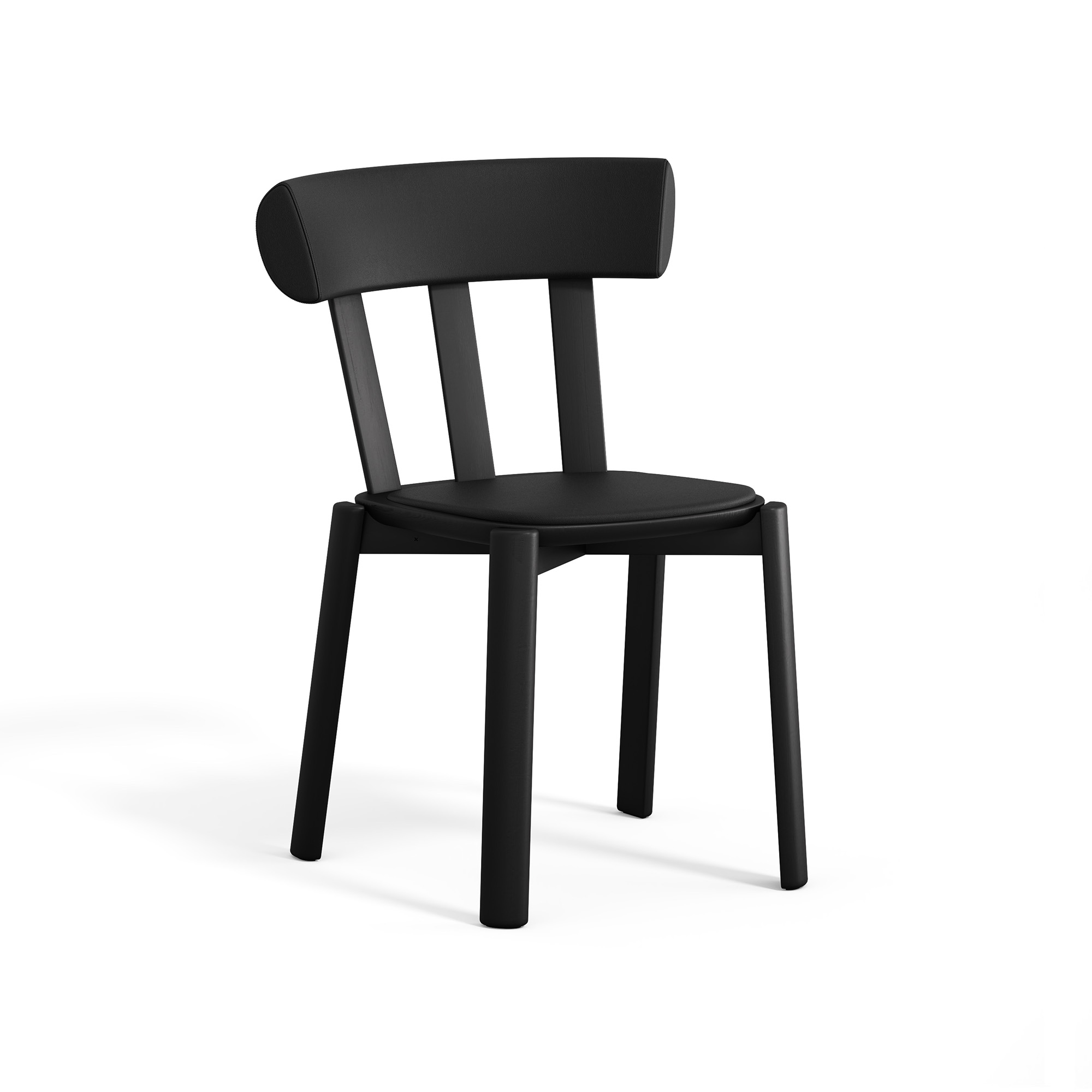 Stolab - Alt Stol Klädd Björk, Mattsvart 99, Elmotique 99001 Black - Matstolar - Form Us With Love - Svart - Trä