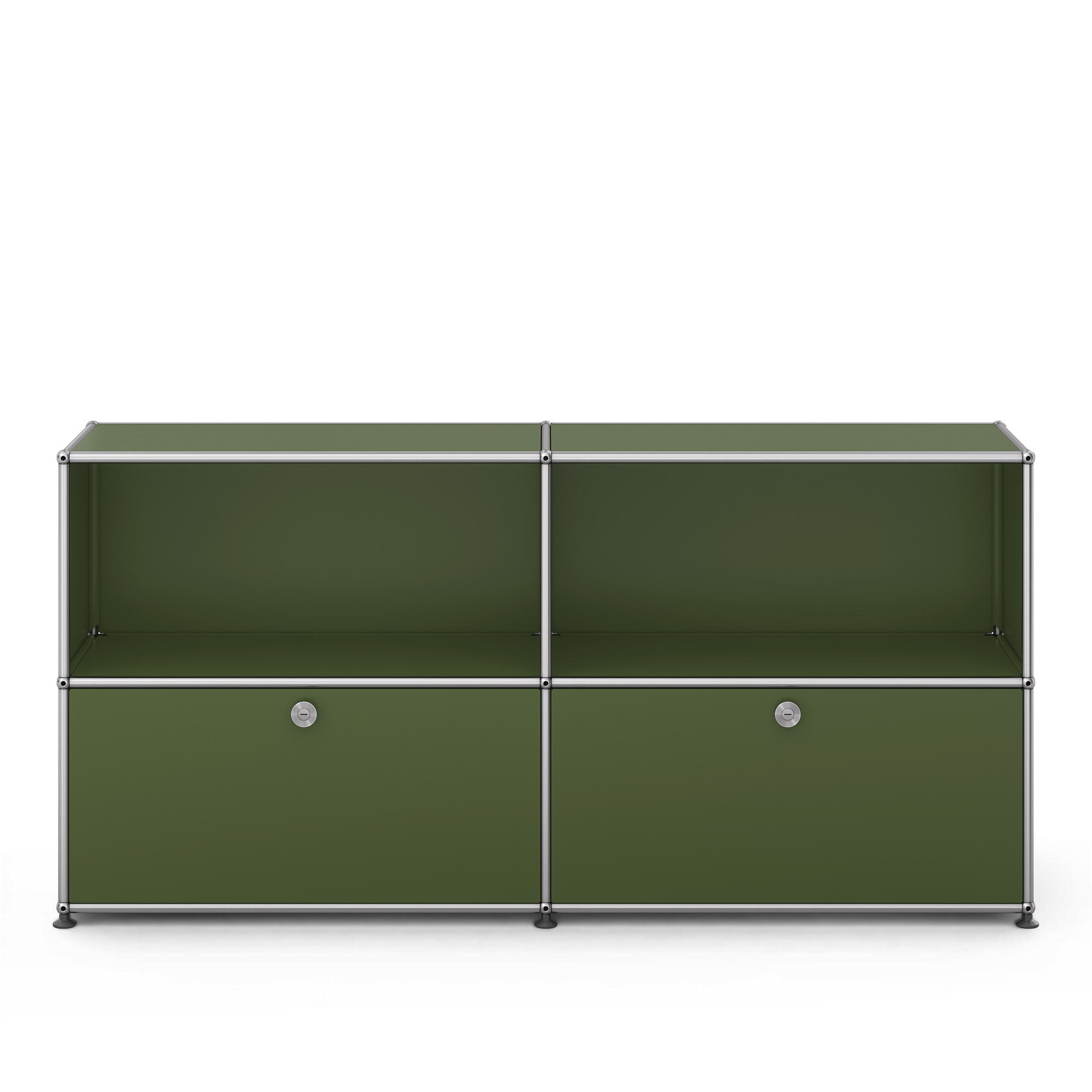USM - USM Haller C2 Olive Green - Skänkar och sideboards - Fritz Haller & Paul Schärer - Grön - Metall | Möbler - Förvaring Och Hyllor - Skänkar Och Sideboards | Möbelexperten