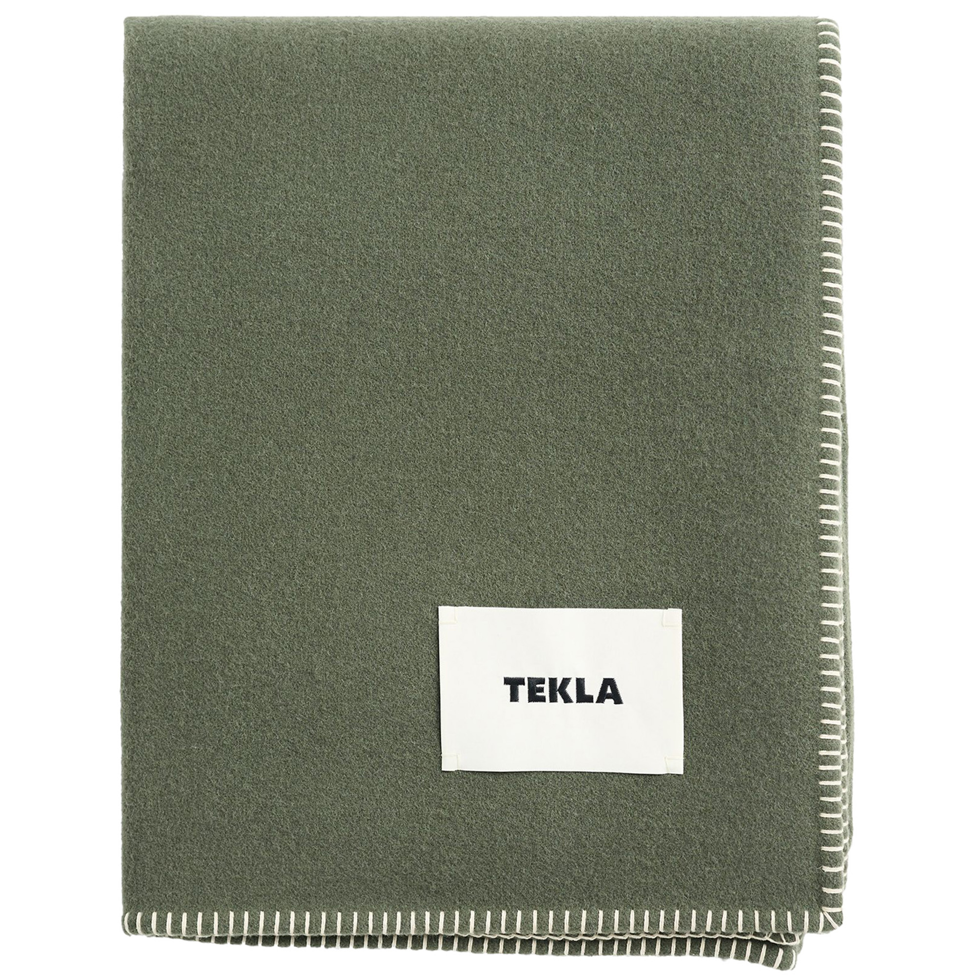 Tekla - Lambswool Blanket, Willow, 130X180 - Pledd og tepper - Grønn - Ull