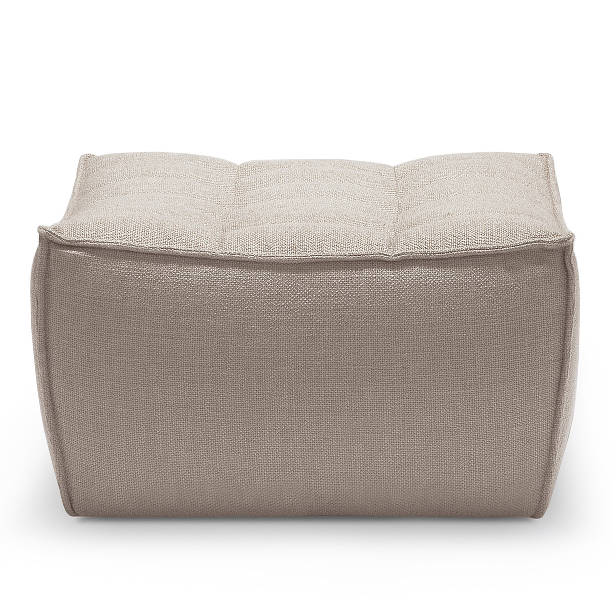 Ethnicraft - N701 Footstool - Beige - Fotpallar - Jacques Deneef - Beige - Trä/Syntetiskt/Skum | Möbler - Fåtöljer Och Puffar - Fotpallar | Möbelexperten