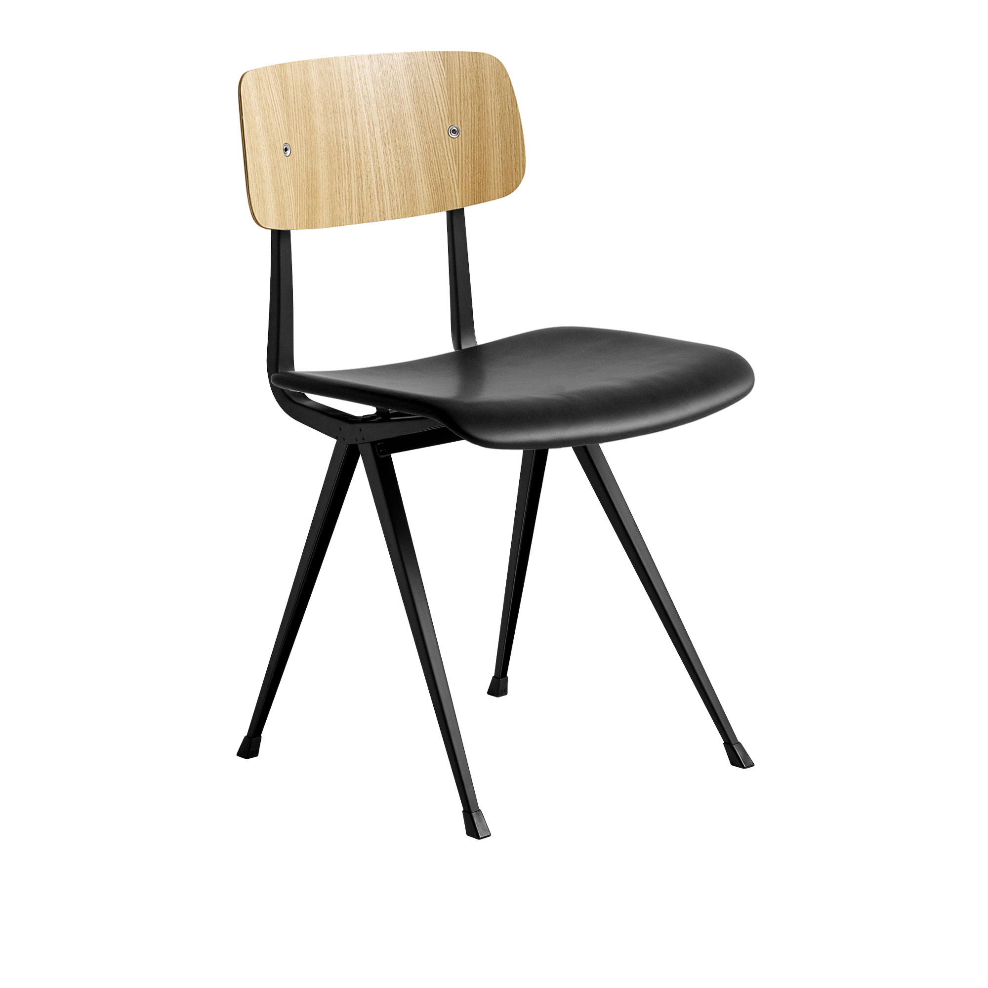 HAY - Result Chair, Black Oak, Black base/Cat.6 Sense Black - Matstolar - Friso Kramer,Wim Rietveld