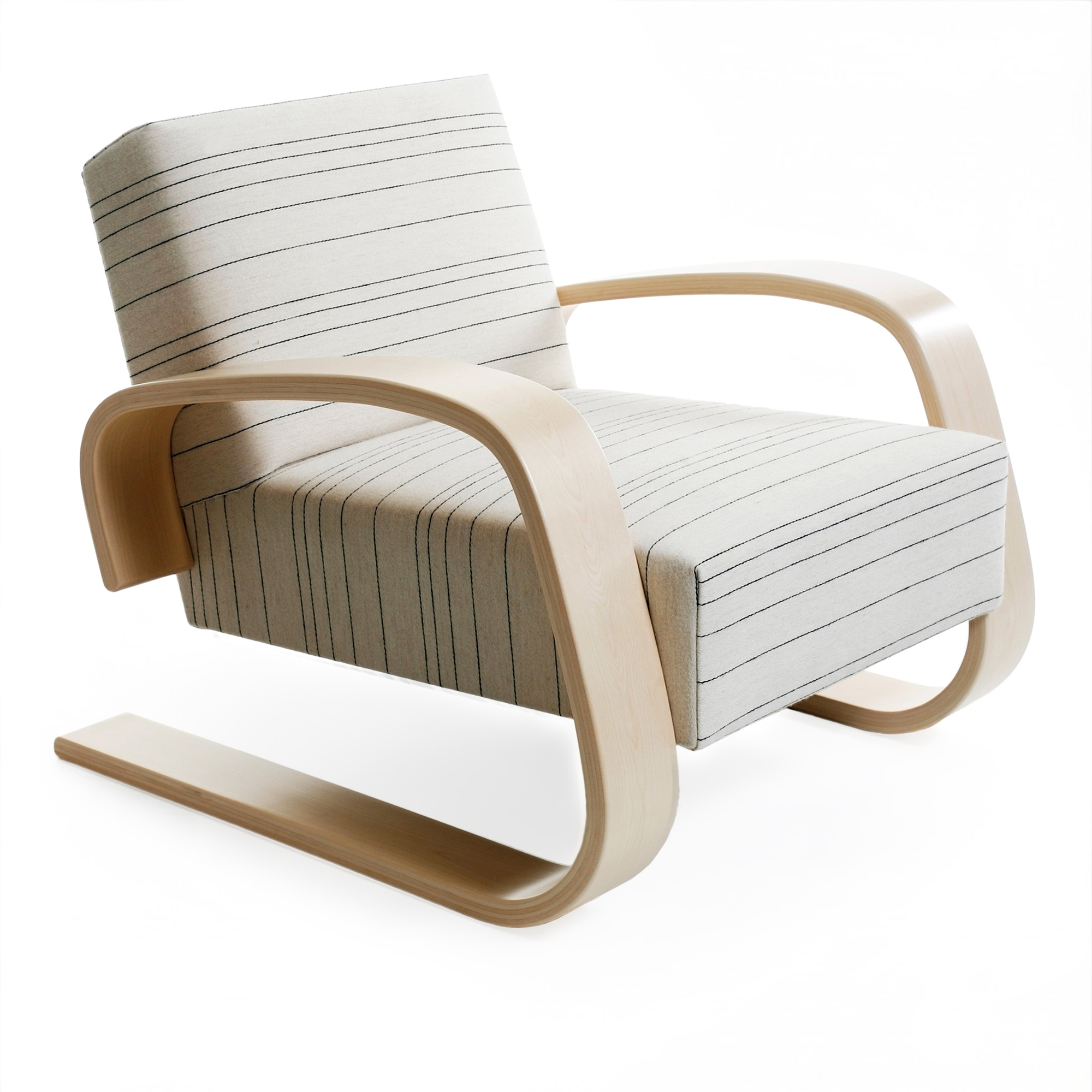Artek - Tankstolen 400, L&auml;der L1, Prestige Anthrazit, Honungsf&auml;rgad bj&ouml;rk - F&aring;t&ouml;ljer - Alvar Aalto - Gr&aring; - Tr&auml;