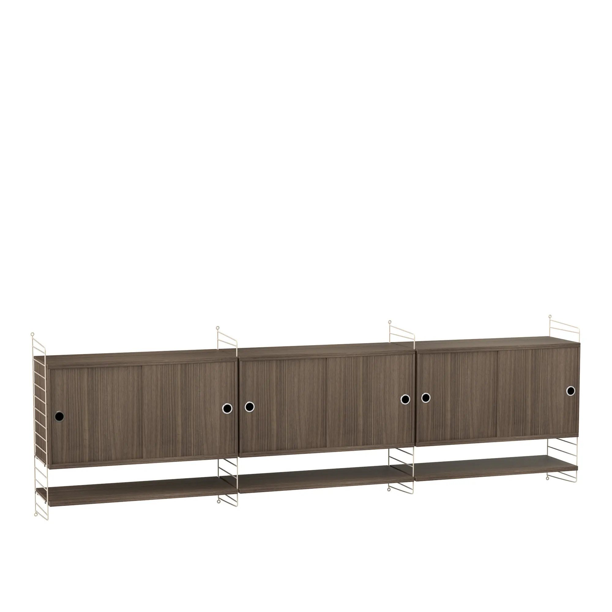 Vardagsrum Hyllsystem E Valnöt / Beige