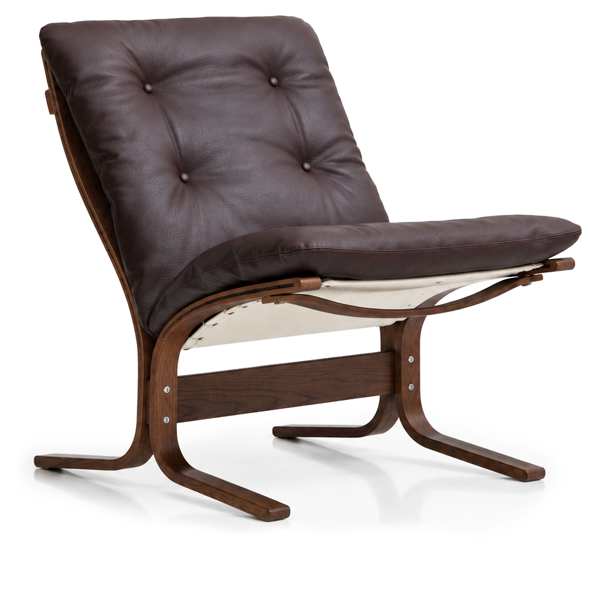 LK Hjelle - Siesta Classic Low nature canvas / r&ouml;kt ek / hemsen anilin brown - F&aring;t&ouml;ljer - Brun - L&auml;der