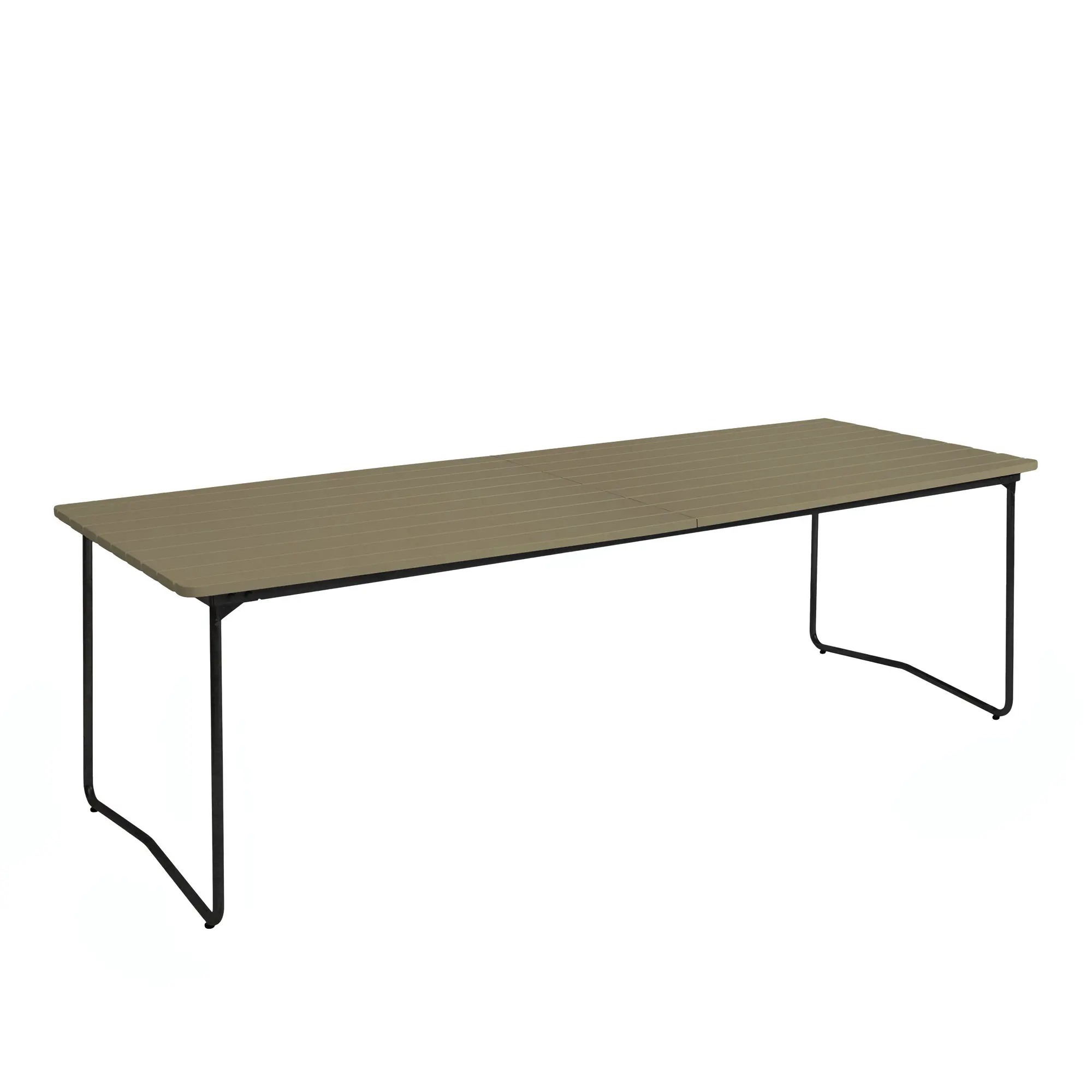 Bord B31 230cm svart stativ lysegrønn eik