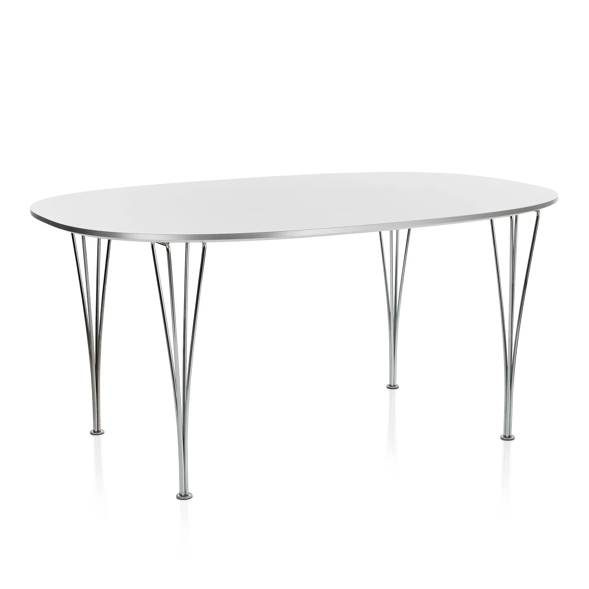 B614 Superellipse spisebord 120 x 240 cm Chrome