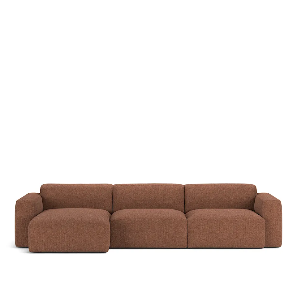 Brick 3-Seater Chaise Lounge Left, Emmi 05
