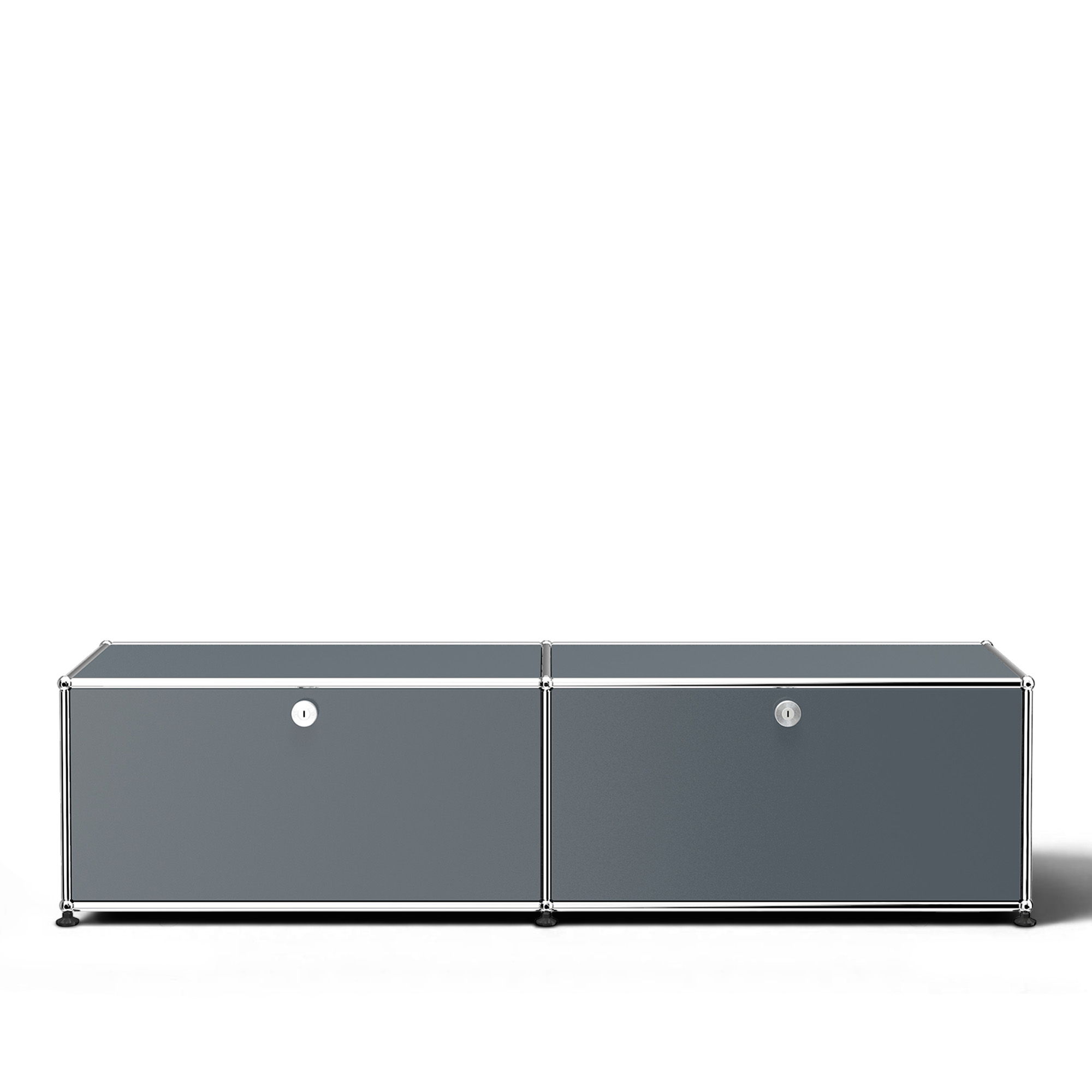 USM - USM Haller 3 Media Unit Mid-Grey - TV-b&auml;nkar - Fritz Haller & Paul Sch&auml;rer - Gr&aring; - Metall
