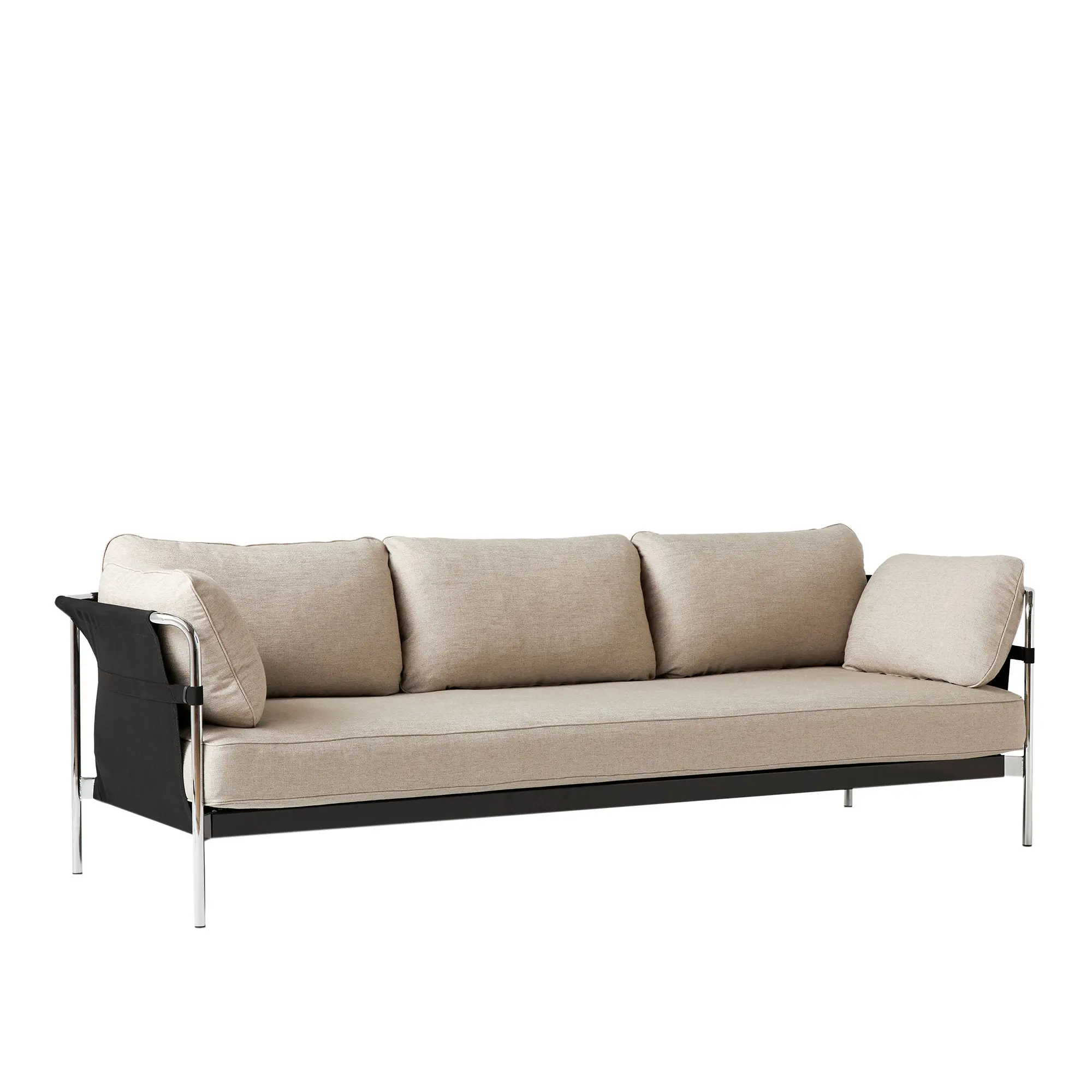 Can 3-sitssoffa Chrome/Black