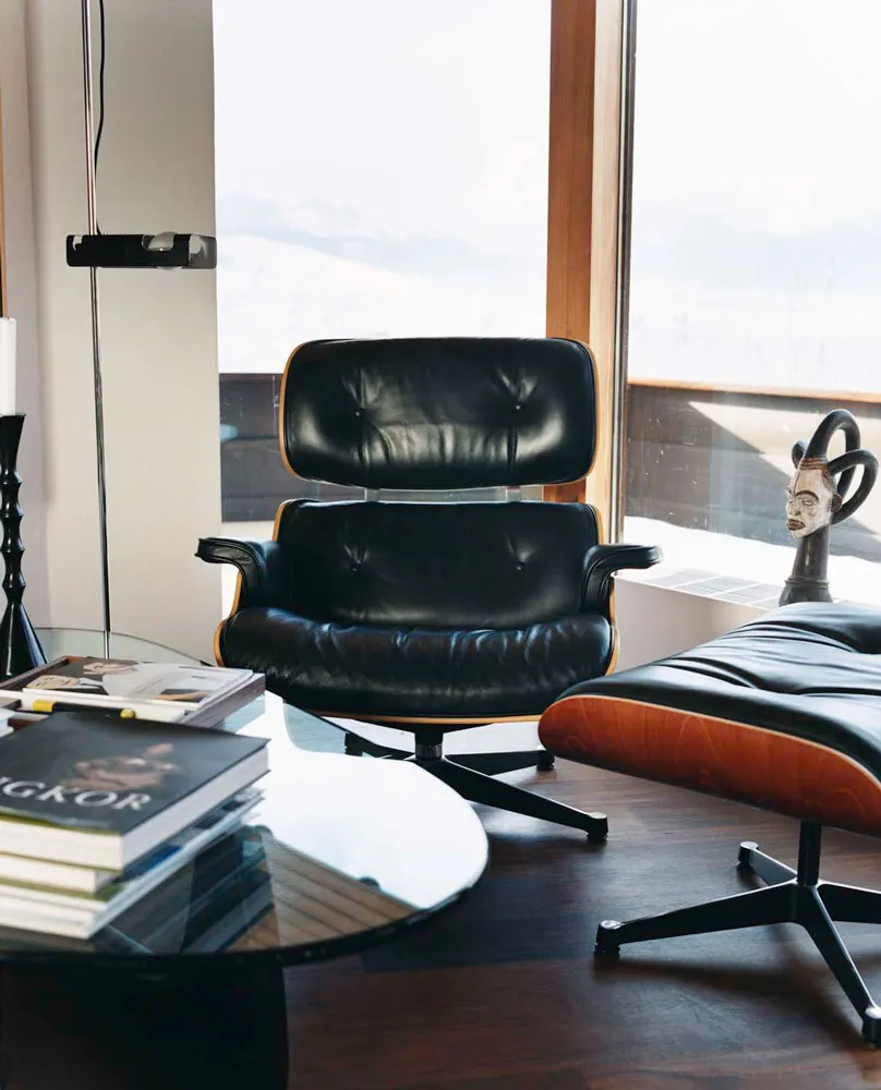 Lounge fotpall Black