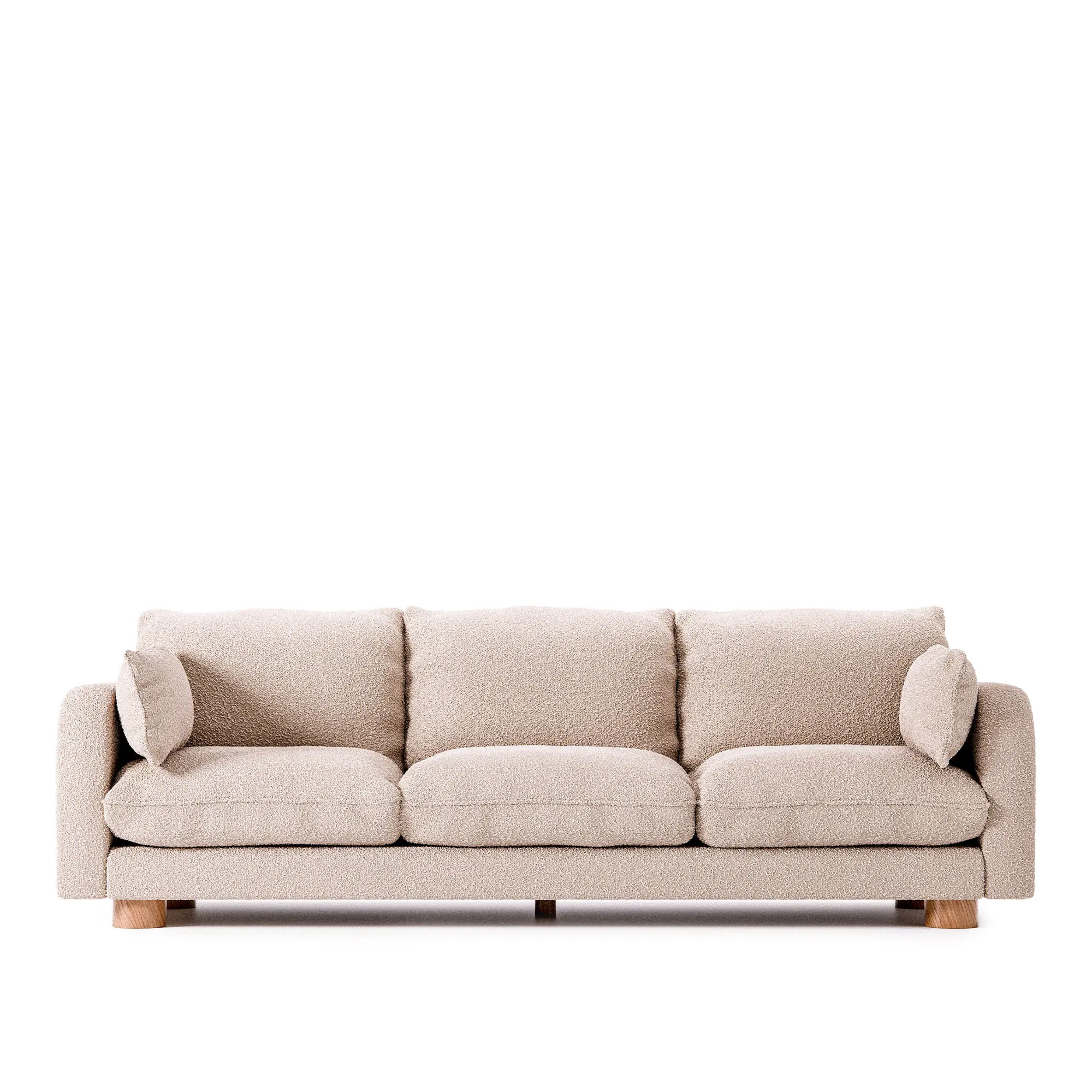 Miles bouclé 3-seters sofa beige