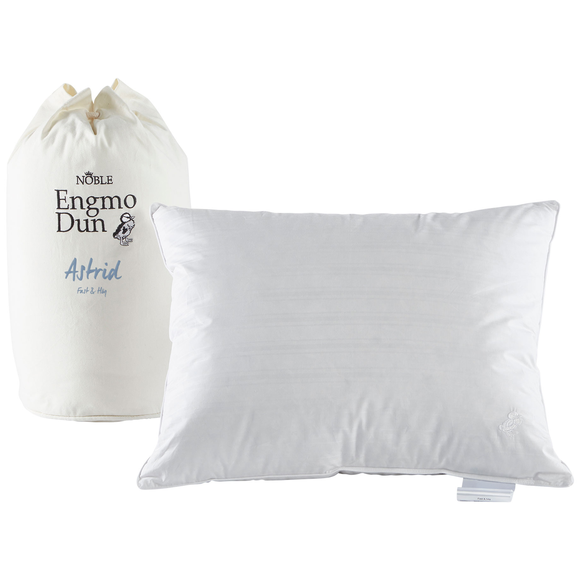 Engmo Dun - Astrid Dunkudde Fast Hög 50 x 80 cm - Kuddar - Vit | Textilier - Sovrumstextilier - Kuddar | Möbelexperten