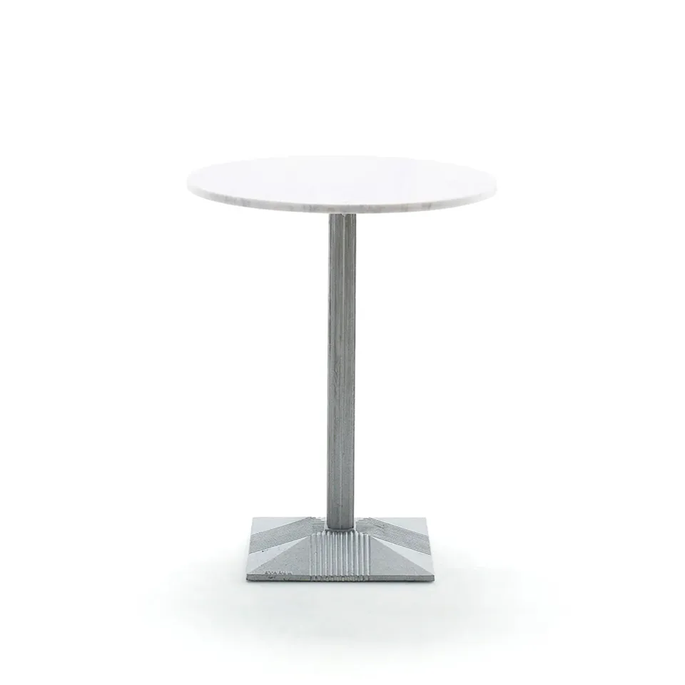 Lund Bord Liten Fot Vit Carrara Marmor