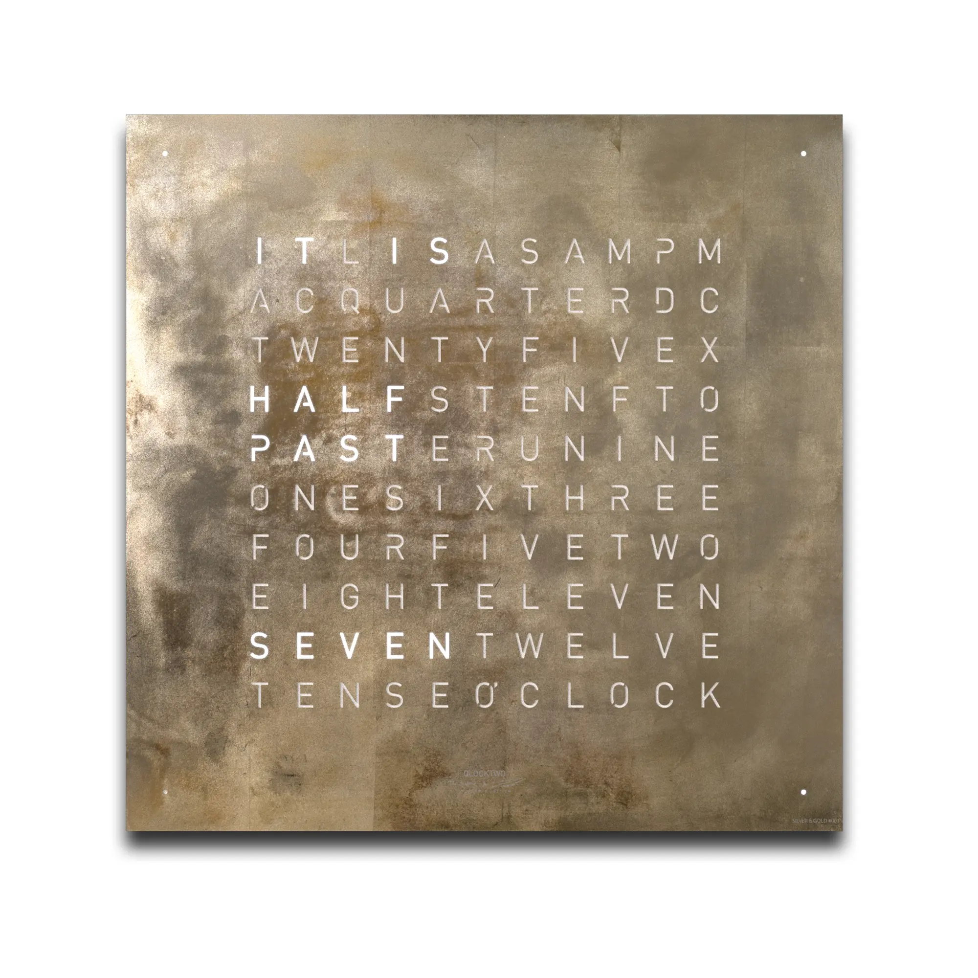 Qlocktwo Earth 45 Creator's Edition – Silver and Gold