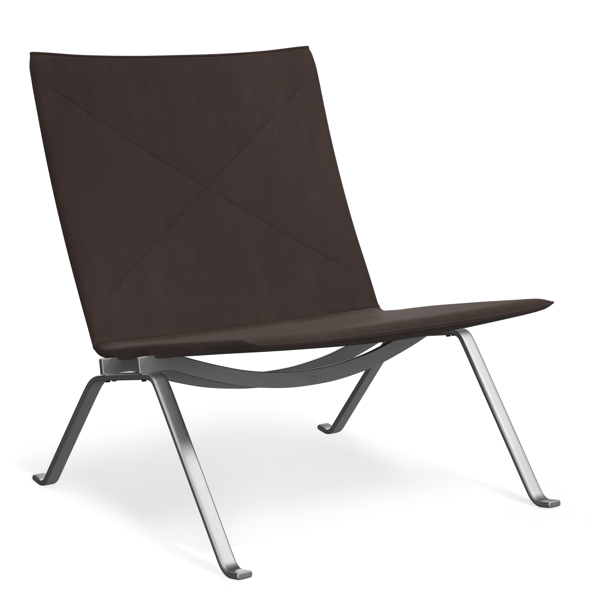 Fritz Hansen - PK22 Chair Haze Leather Dark Brown - Fåtöljer - Poul Kjærholm - Brun - Trä | Möbler - Fåtöljer Och Puffar - Fåtöljer | Möbelexperten