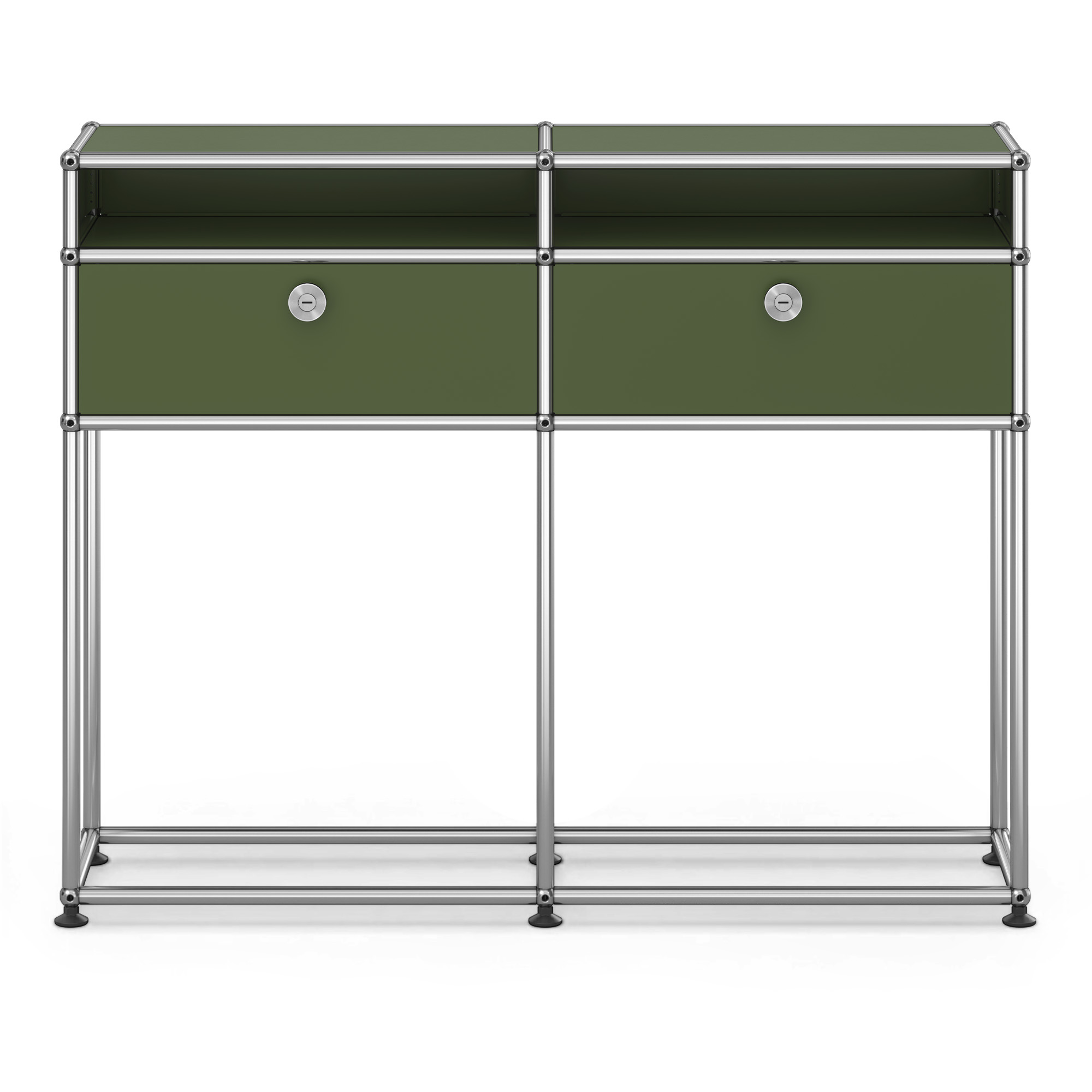 USM - USM Haller M51 Olive Green - Sk&auml;nkar och sideboards - Fritz Haller & Paul Sch&auml;rer - Gr&ouml;n - Metall