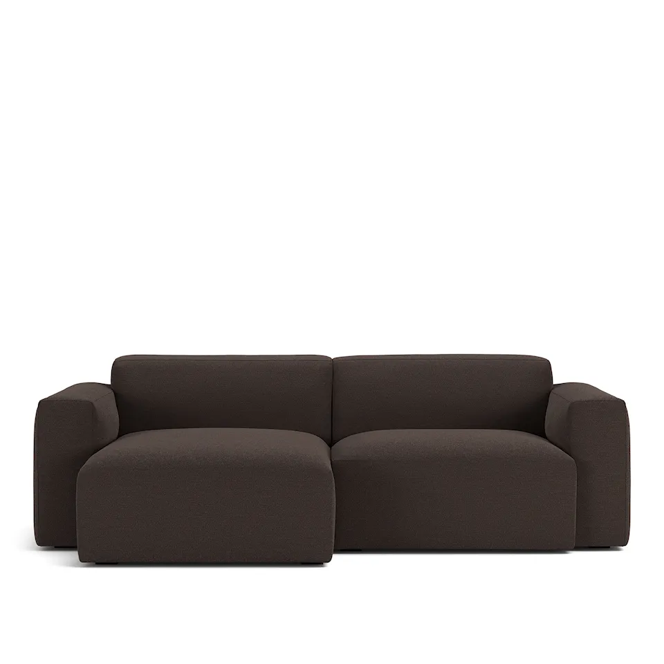Brick 2-Seater Chaise Lounge Left Lario 120 Fixed Upholstery