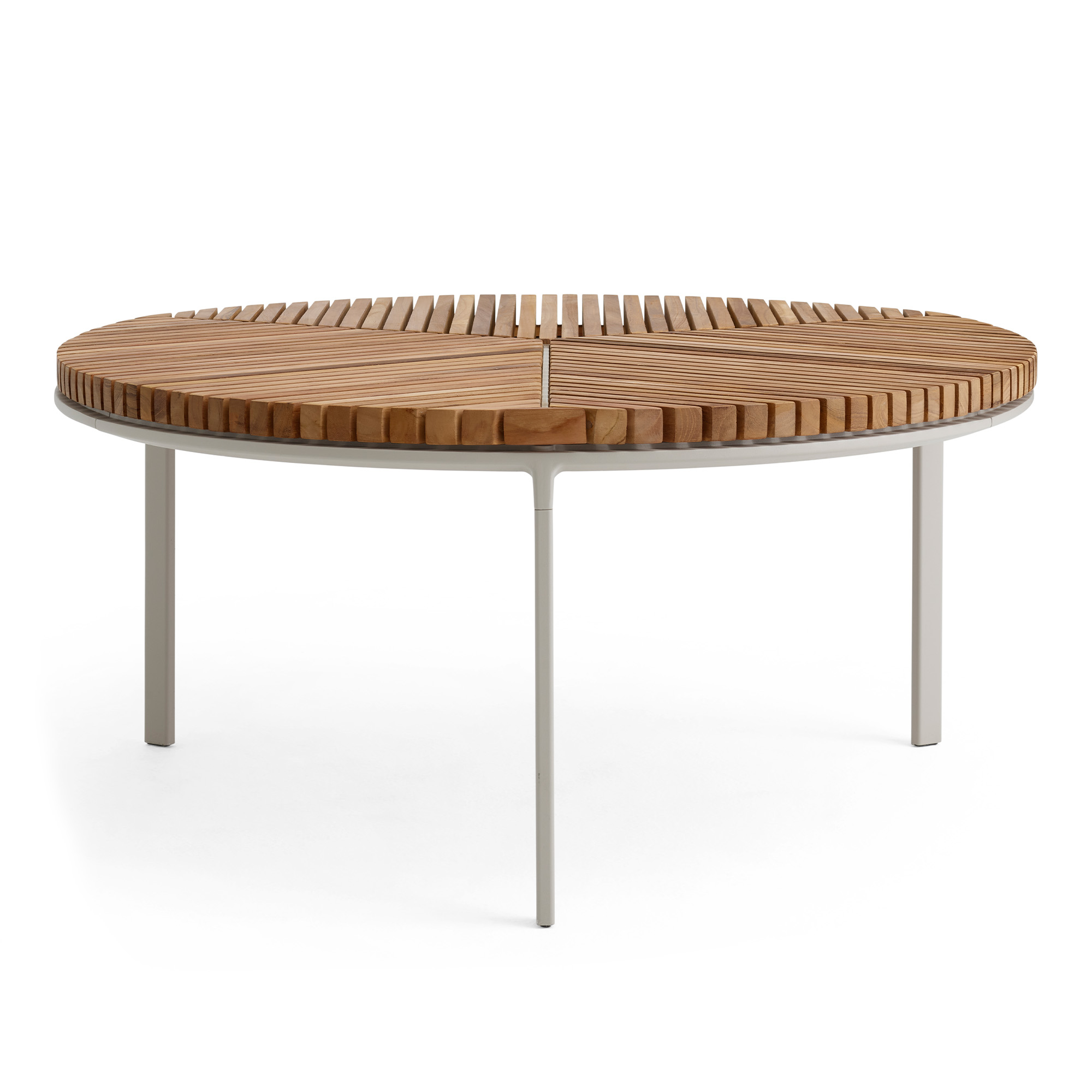 vipp - vipp716 open-air soffbord ø90cm teak - soffbord utomhus - beige