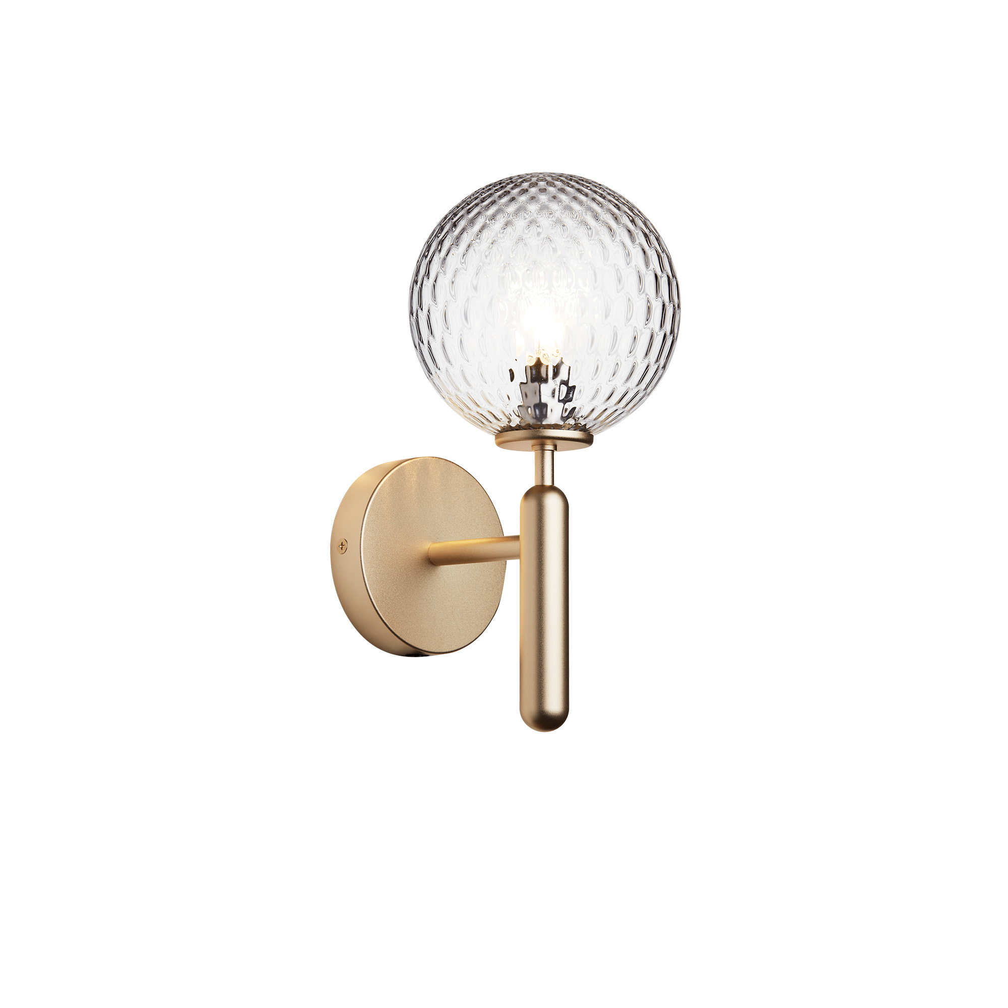 Nuura - Miira Wall Brass/Optic Clear - Vägglampor - Sofie Refer - Guld - Glas/Metall