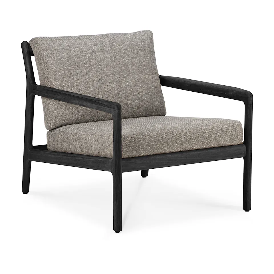 Jack Outdoor Lounge Chair Black Teak