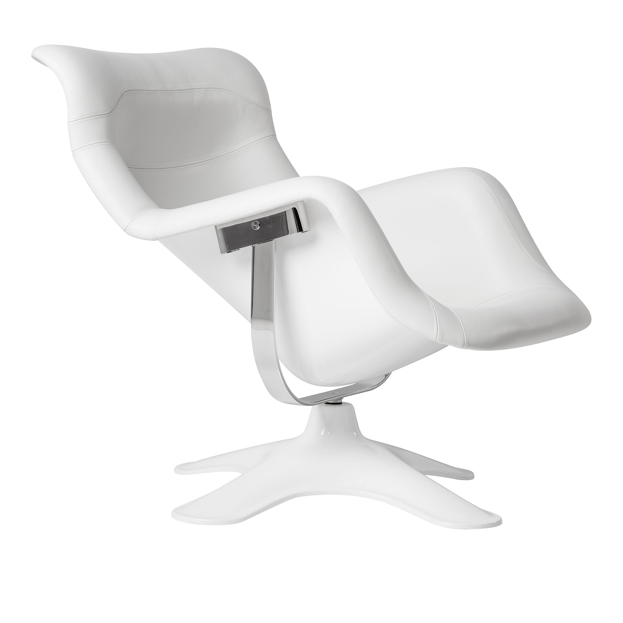 Artek - Karuselli Fåtölj, Läder L1, Prestige White - Fåtöljer - Yrjö Kukkapuro - Vit - Läder/Metall/Syntetiskt | Möbler - Fåtöljer Och Puffar - Fåtöljer | Möbelexperten