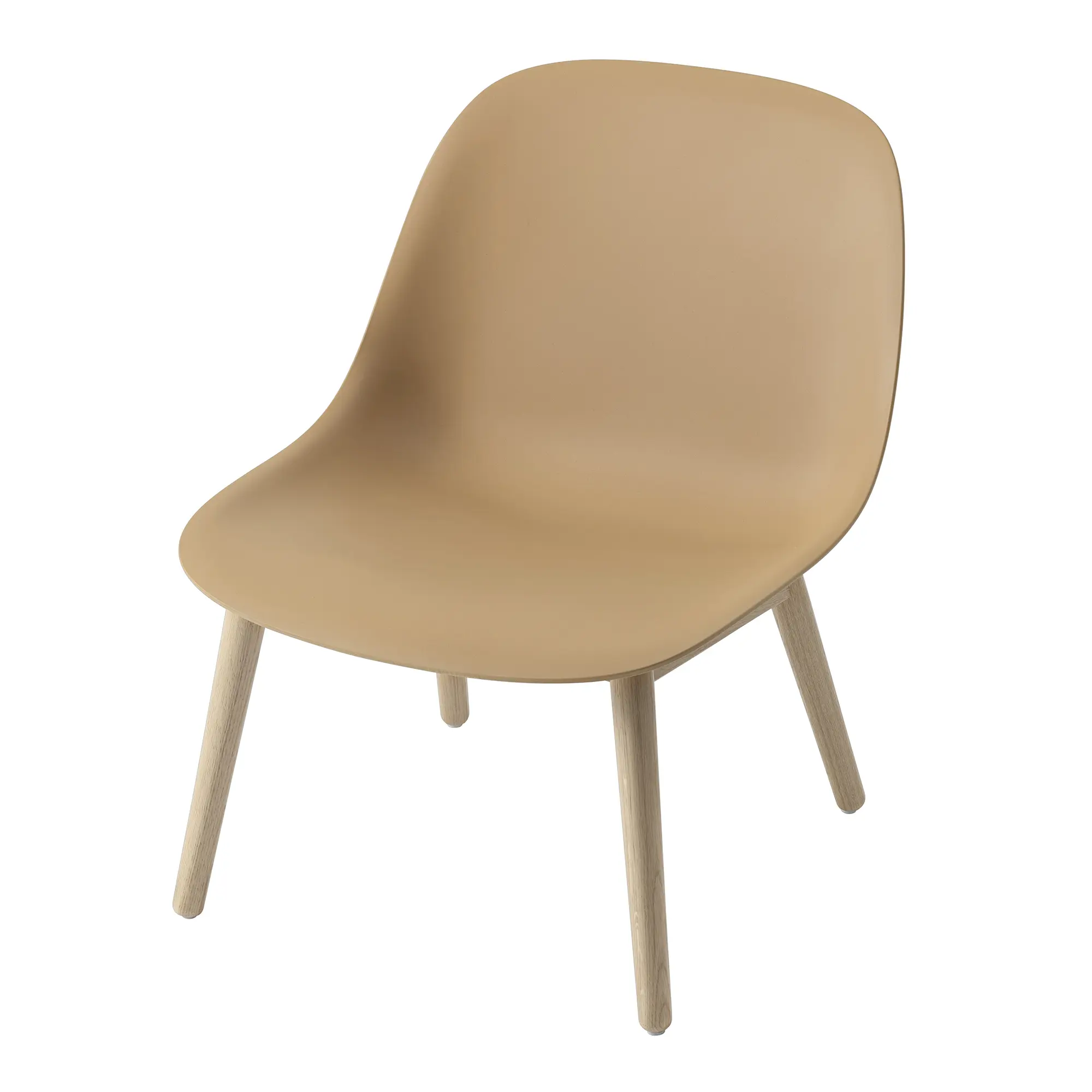 Fiber Lounge Chair Wood Base