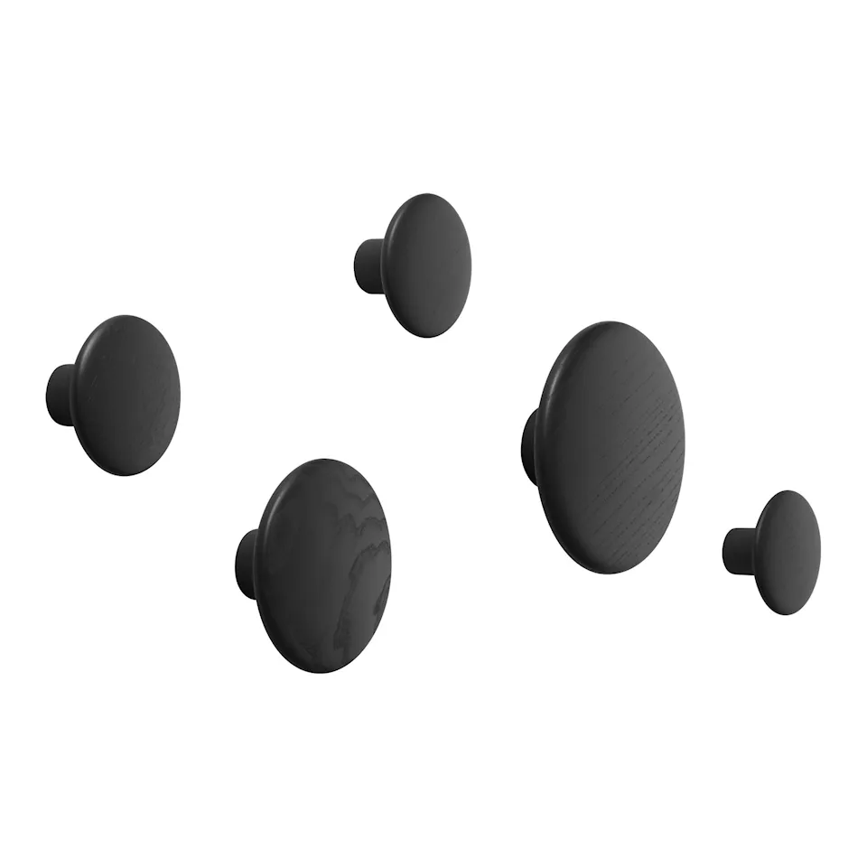 Dots Wood Coat Hanger Set of 5