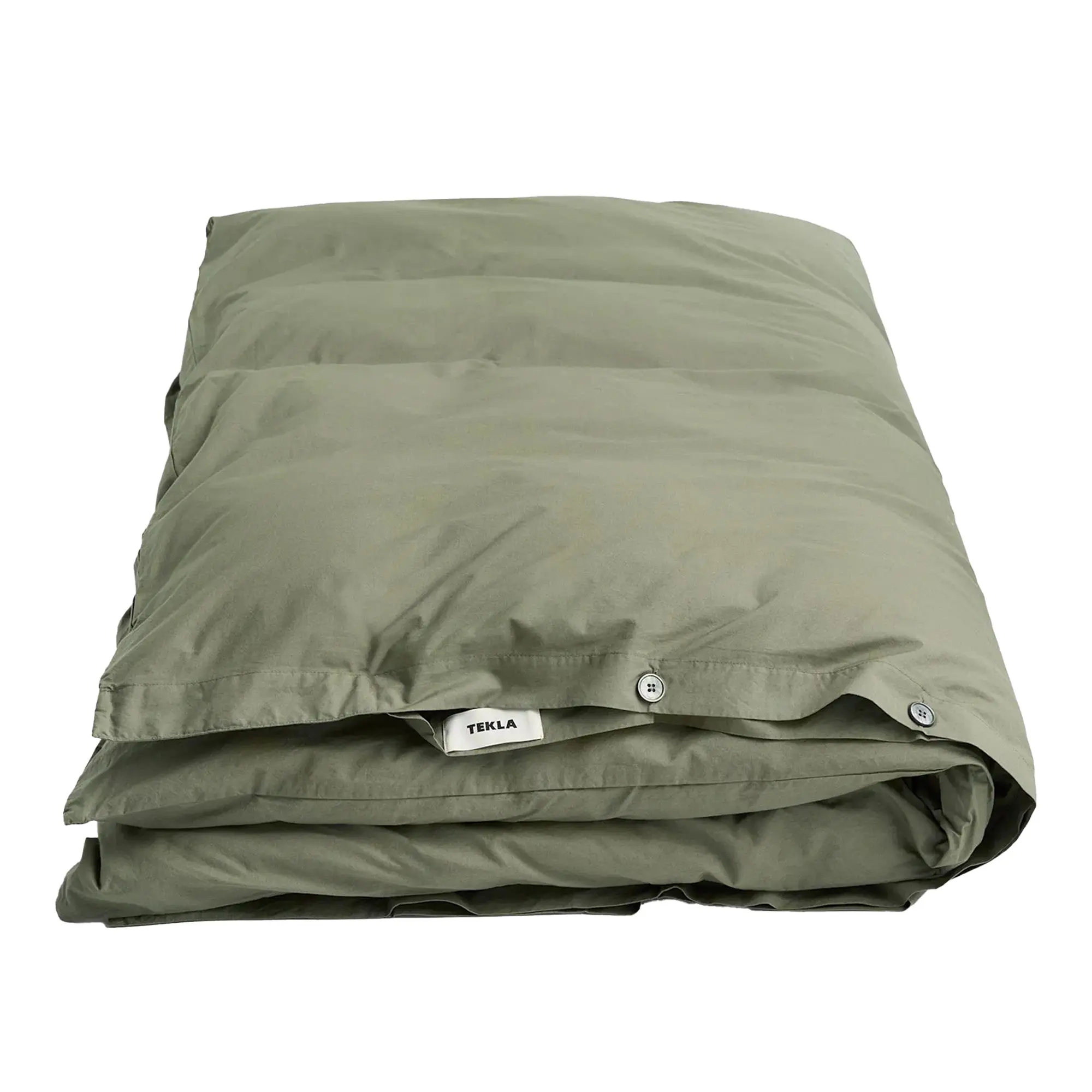Percale Solid Olive Green påslakan