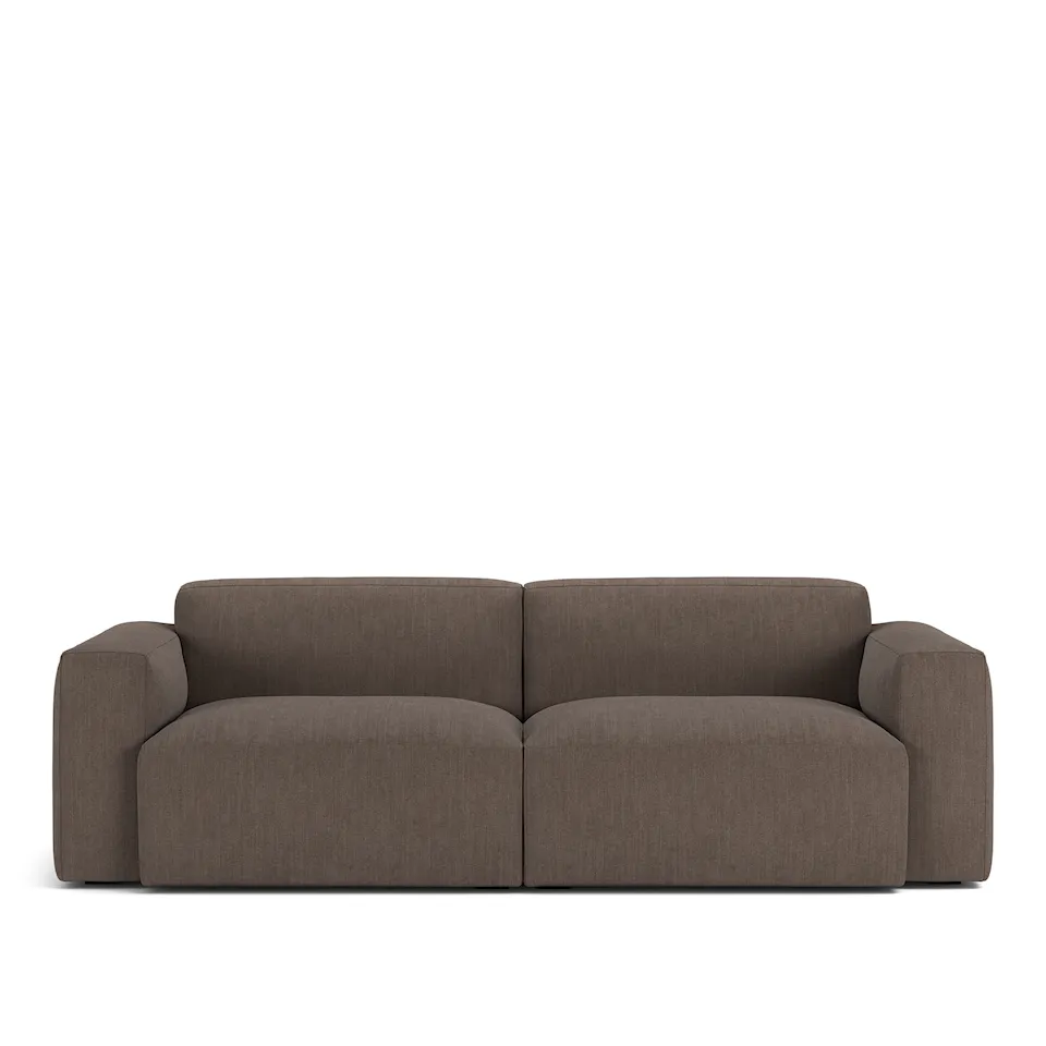 Brick 2-Seater Sofa Shadow Dark Brown Fixed Upholstery