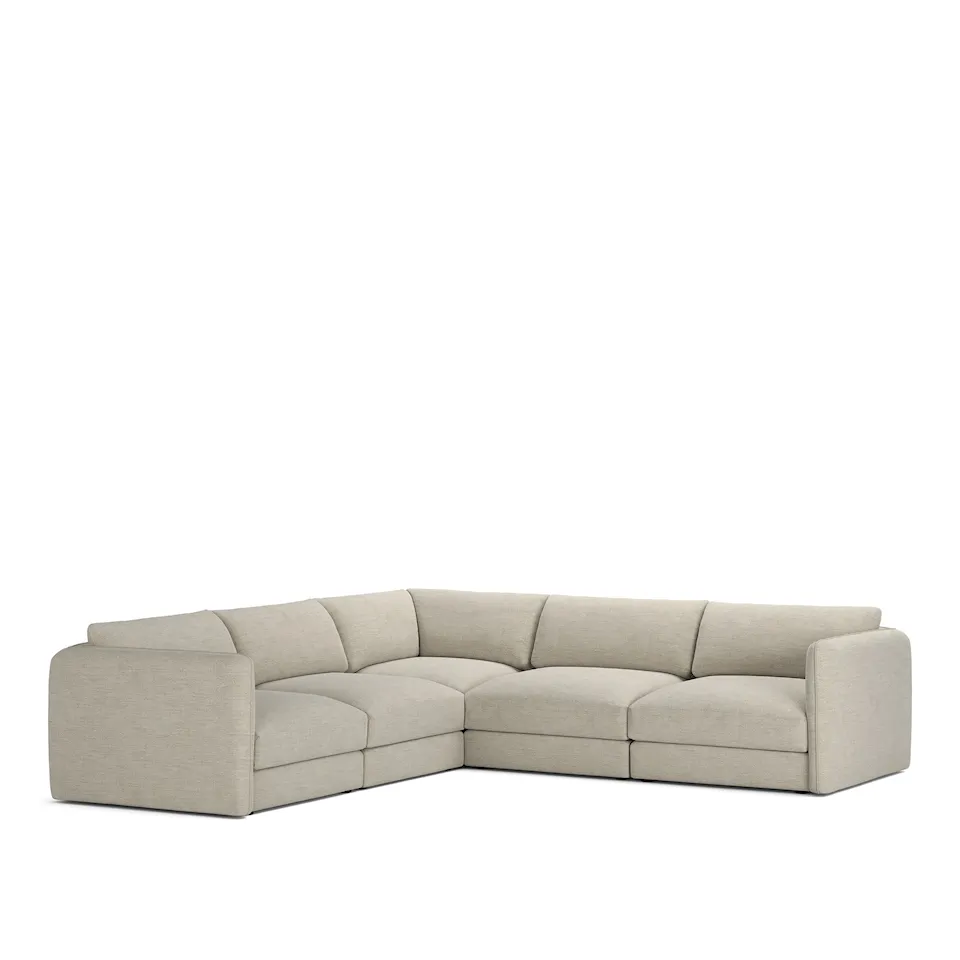 Pavarotti 5-Seater Corner, Fixed Cover, Cushion Variant 03, Sienna 102