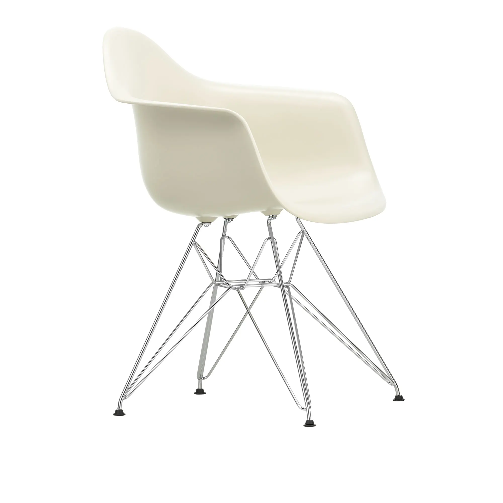 Eames RE Plastic Armchair DAR matstol Chrome