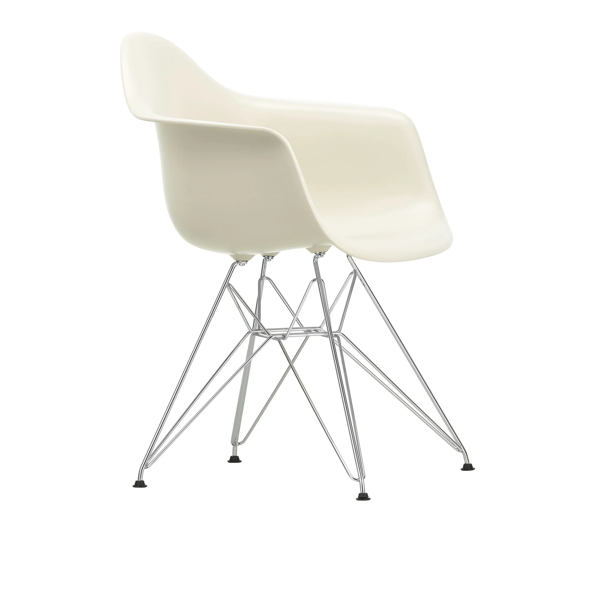 Eames RE Plastic Armchair DAR matstol Chrome