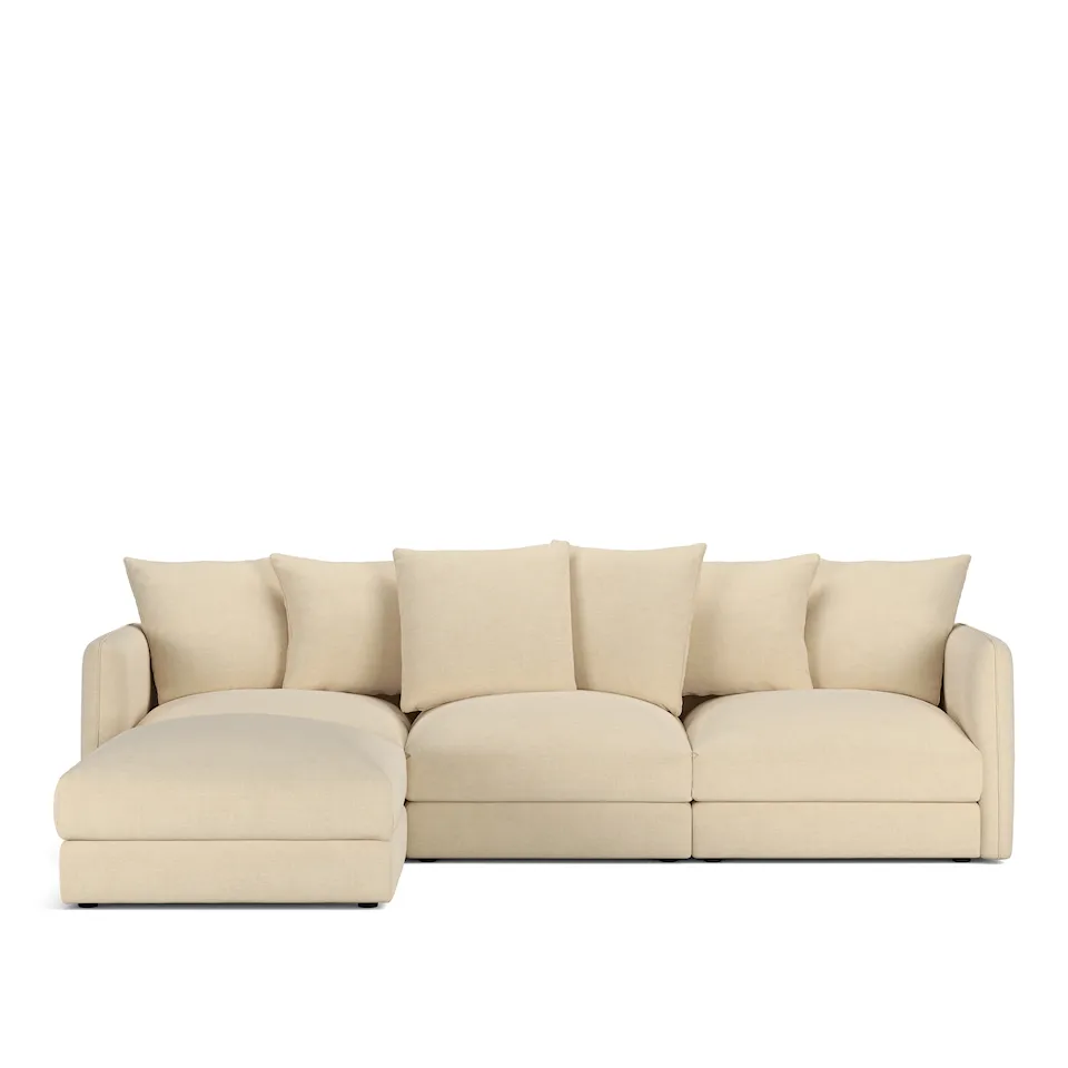 Pavarotti 3-Seater with Ottoman Sienna 101 Fixed Upholstery