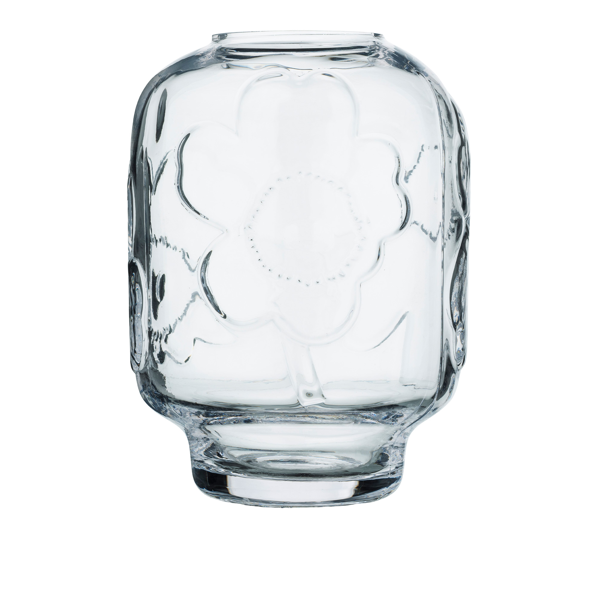 Marimekko - Unikko Glass Vase 18 cm Clear - Vaser - Sami Ruotsalainen