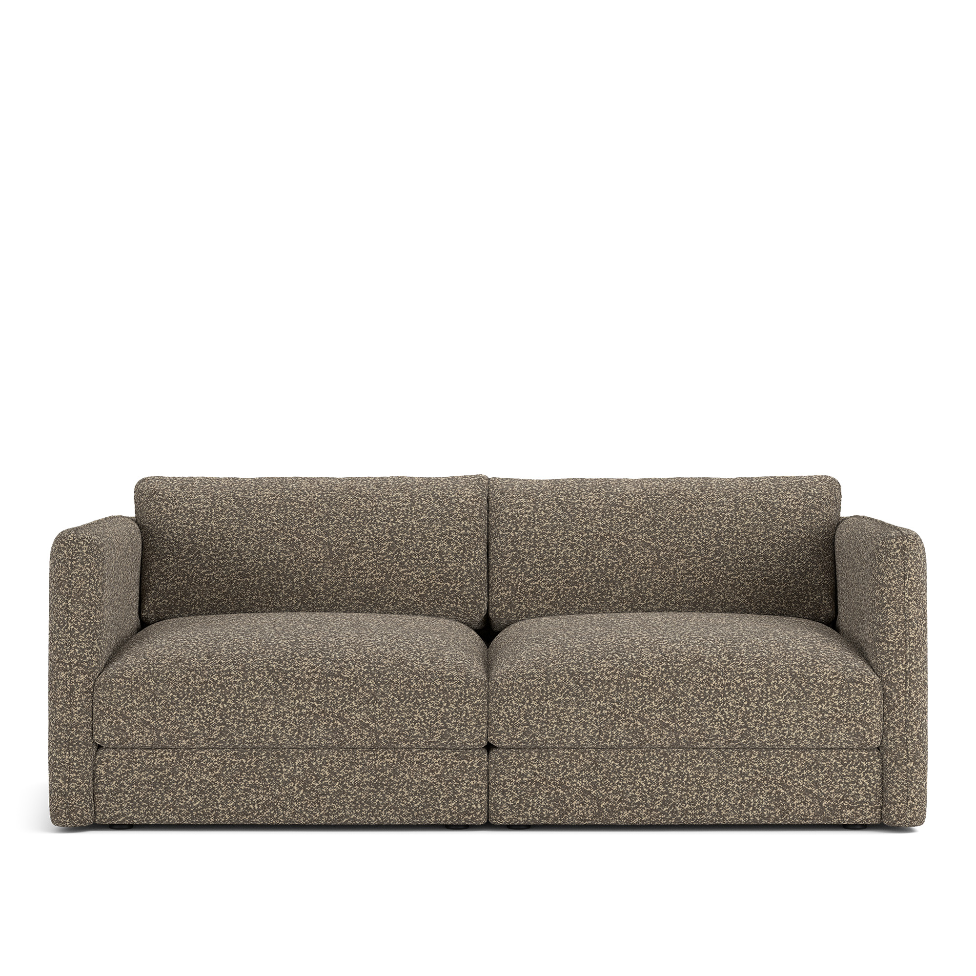 NOGA - Pavarotti 2-Seater, Fixed Cover, Cushion Variant 03, Vellus 02 - Soffor - Brun