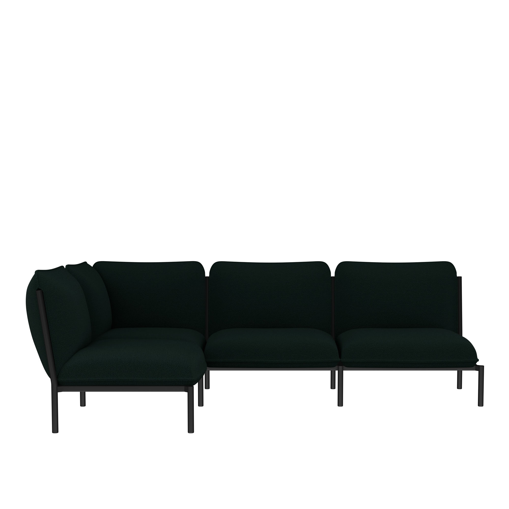 HEM - Kumo Corner Sofa - Left Pine - Soffor - Anderssen & Voll - Grön - Metall/Syntetiskt/Skum/Ull