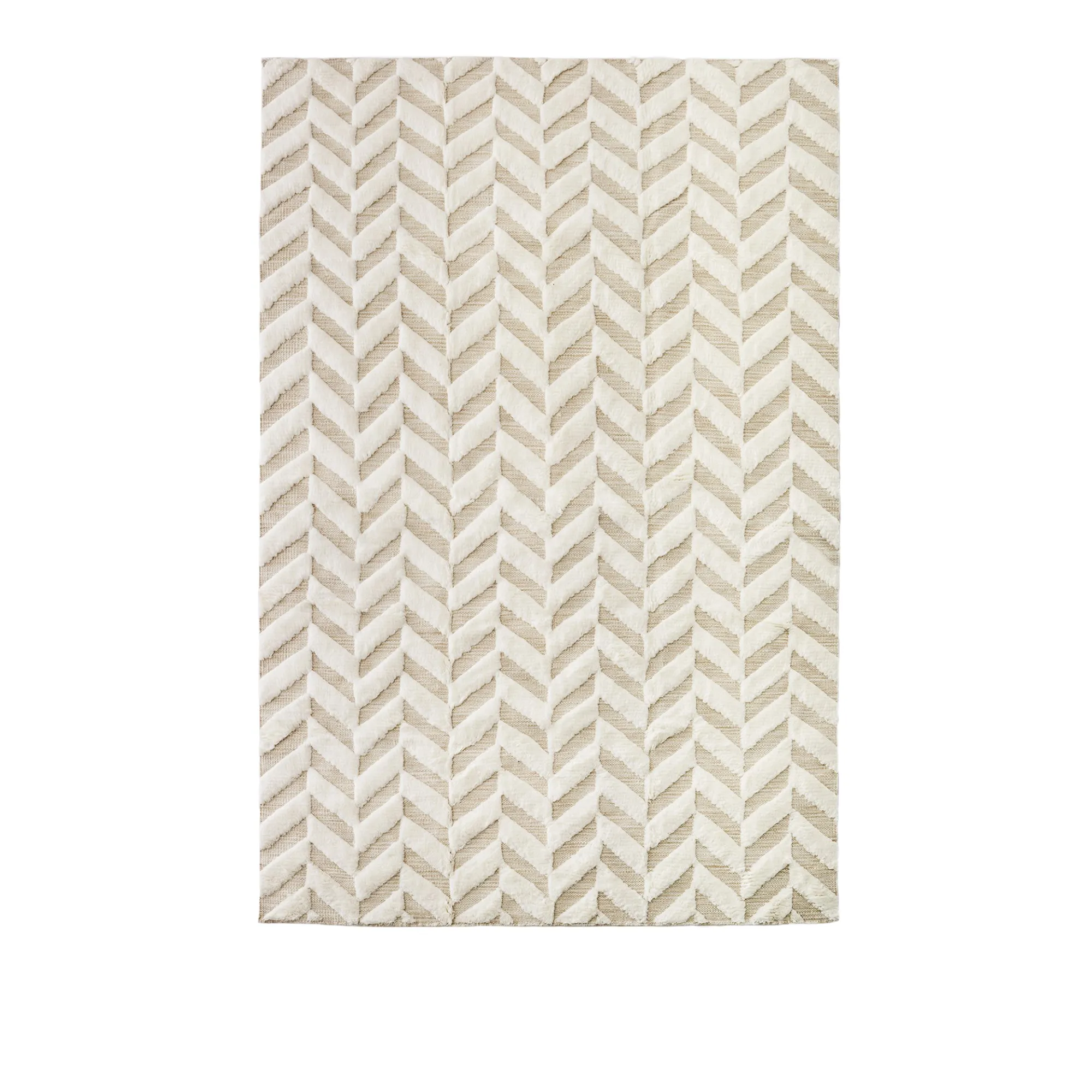 Herringbone White Rug